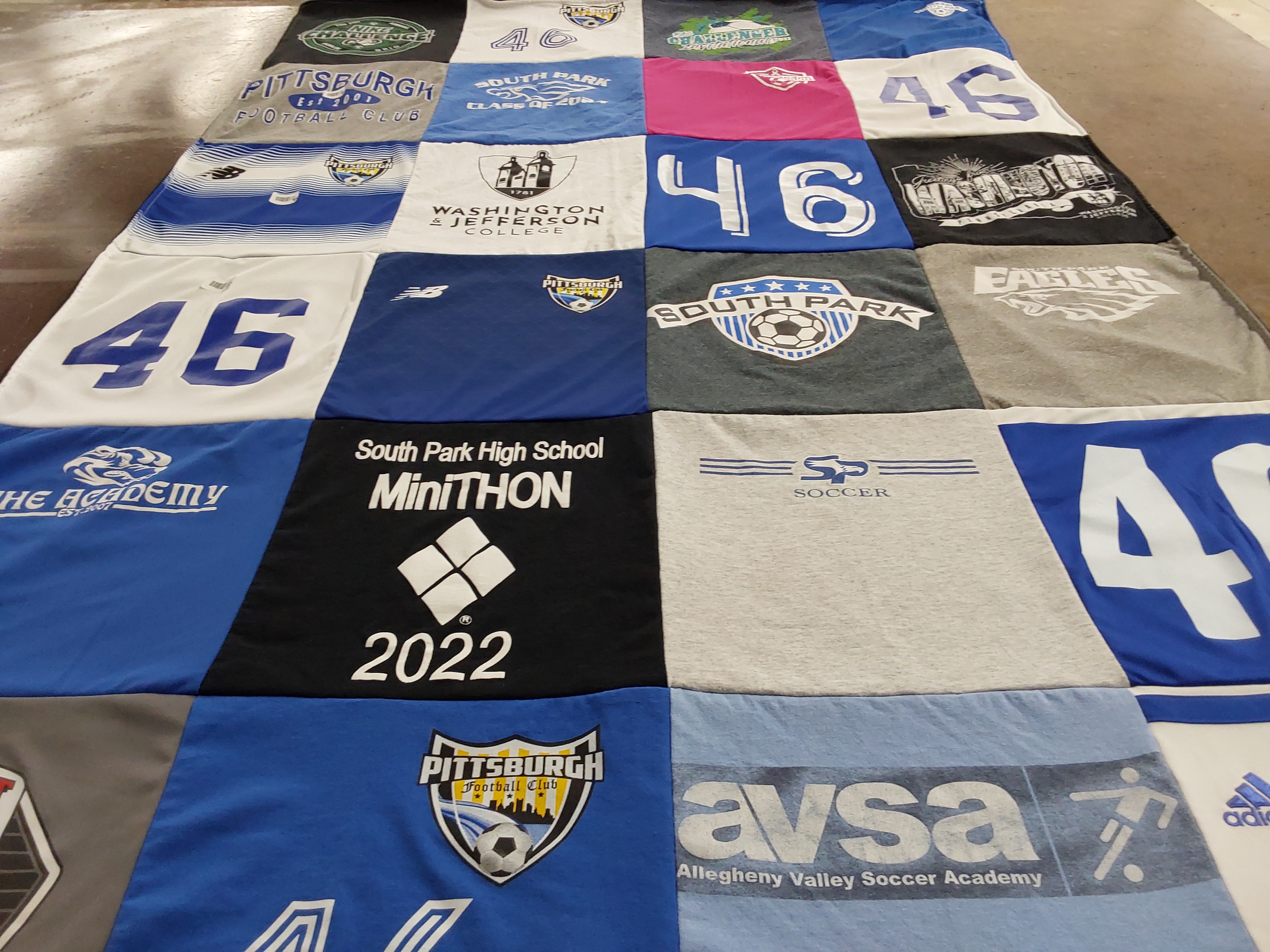 T-shirt quilt featuring pittsburgh football club, south park soccer by Pamela from PA