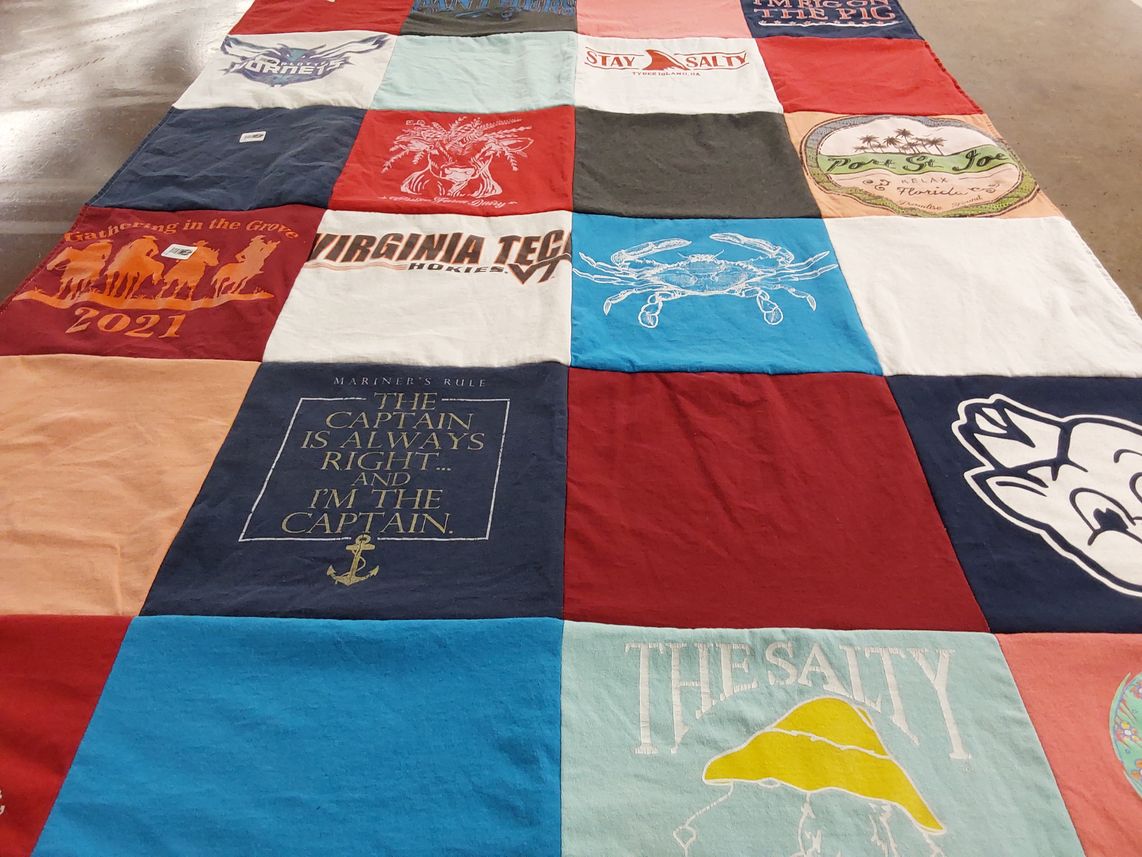 T-shirt quilt from virginia tech university by Erika from SC