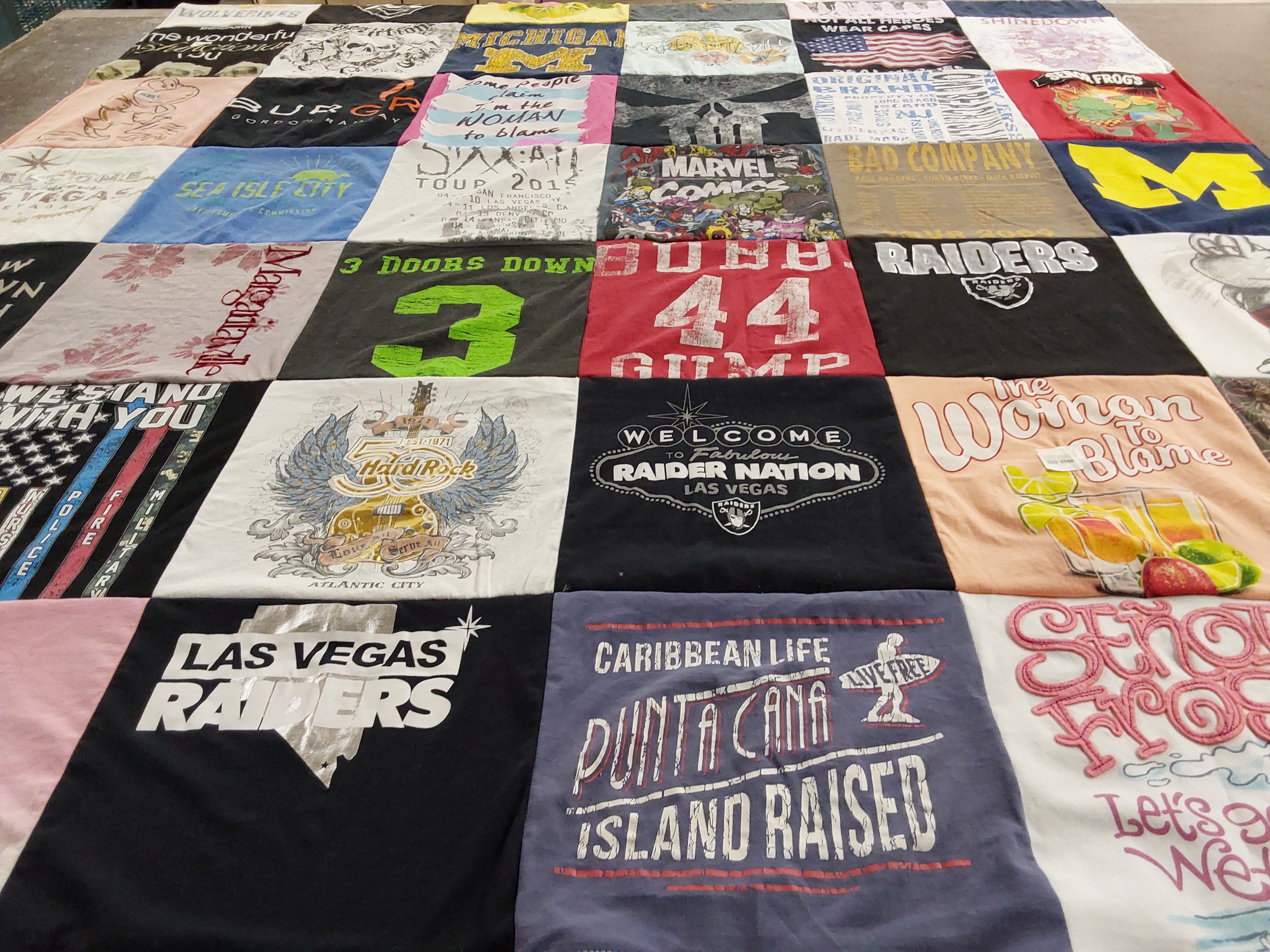 T-shirt quilt featuring las vegas raiders by Terry from NJ