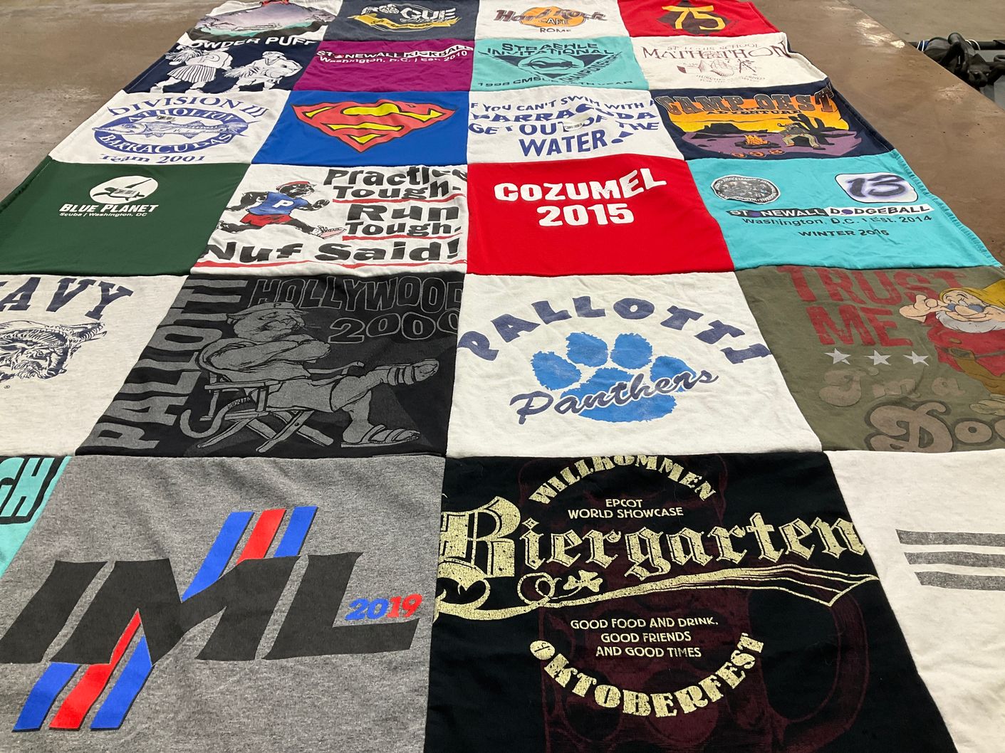 T-shirt quilt featuring palotti panthers by Kristin from MD