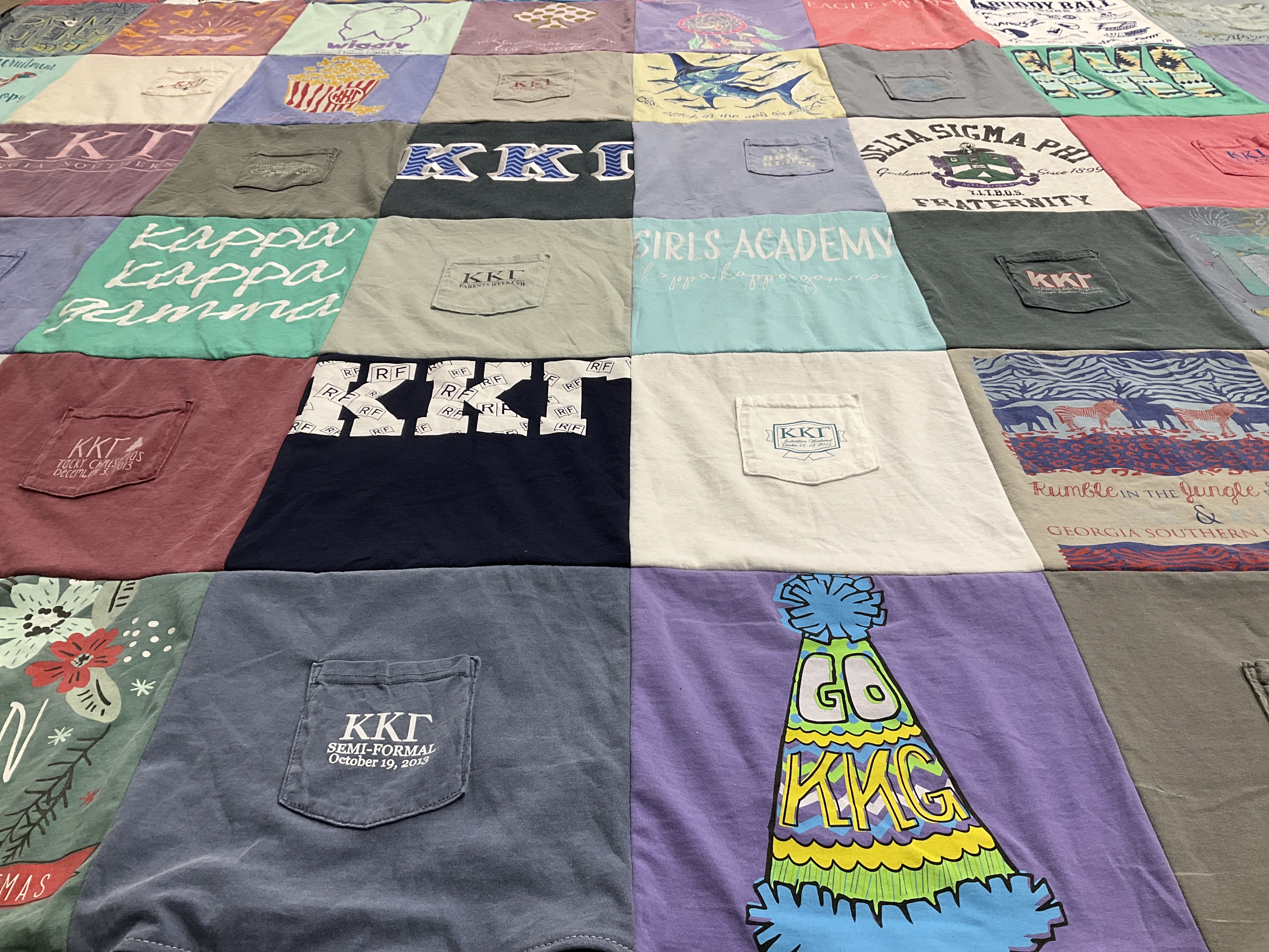 T-shirt quilt featuring georgia southern university by Tina from GA