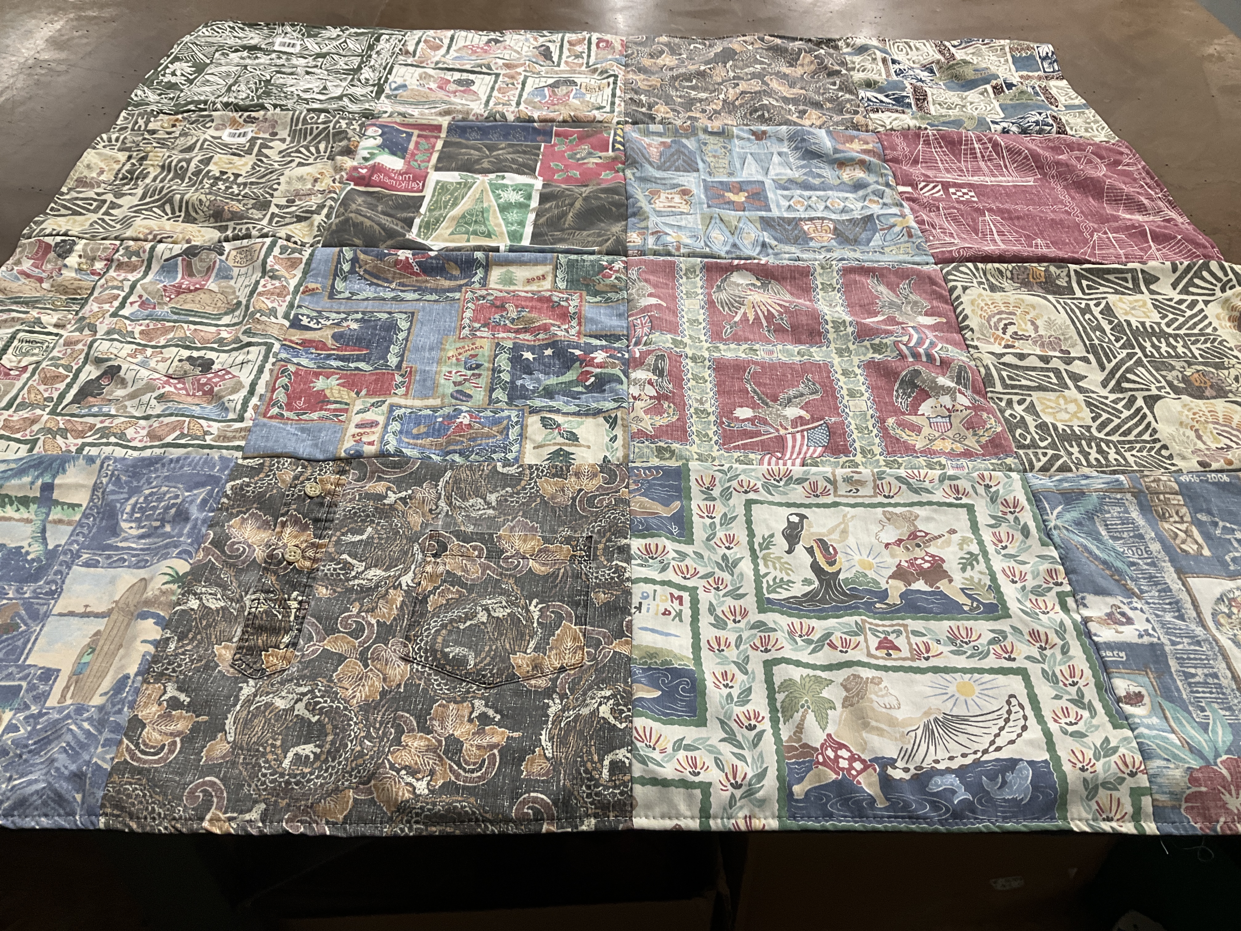 T-shirt quilt with travel, culture themes by Linda from AZ