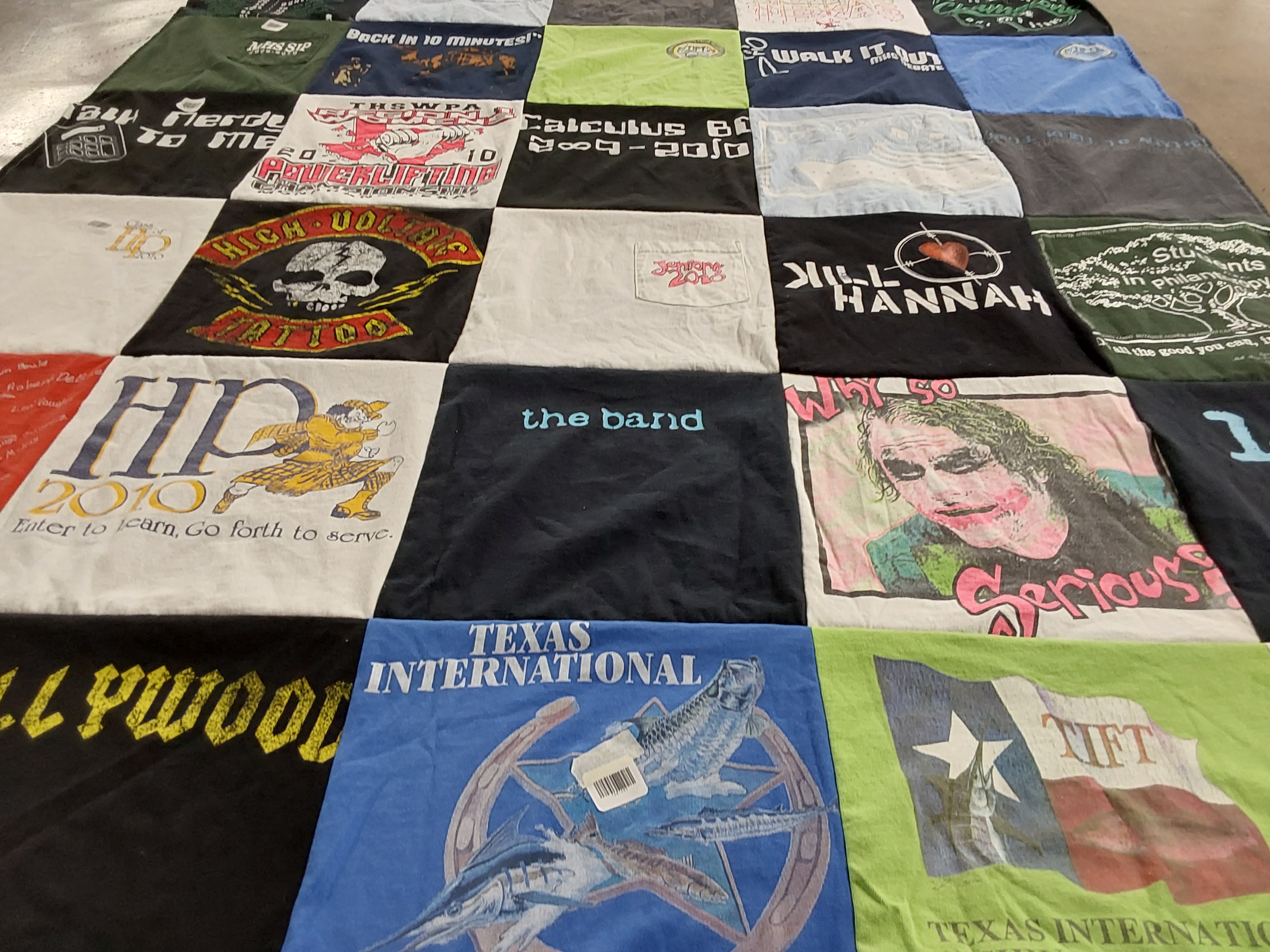 T-shirt quilt from hp university by Adrienne from AZ