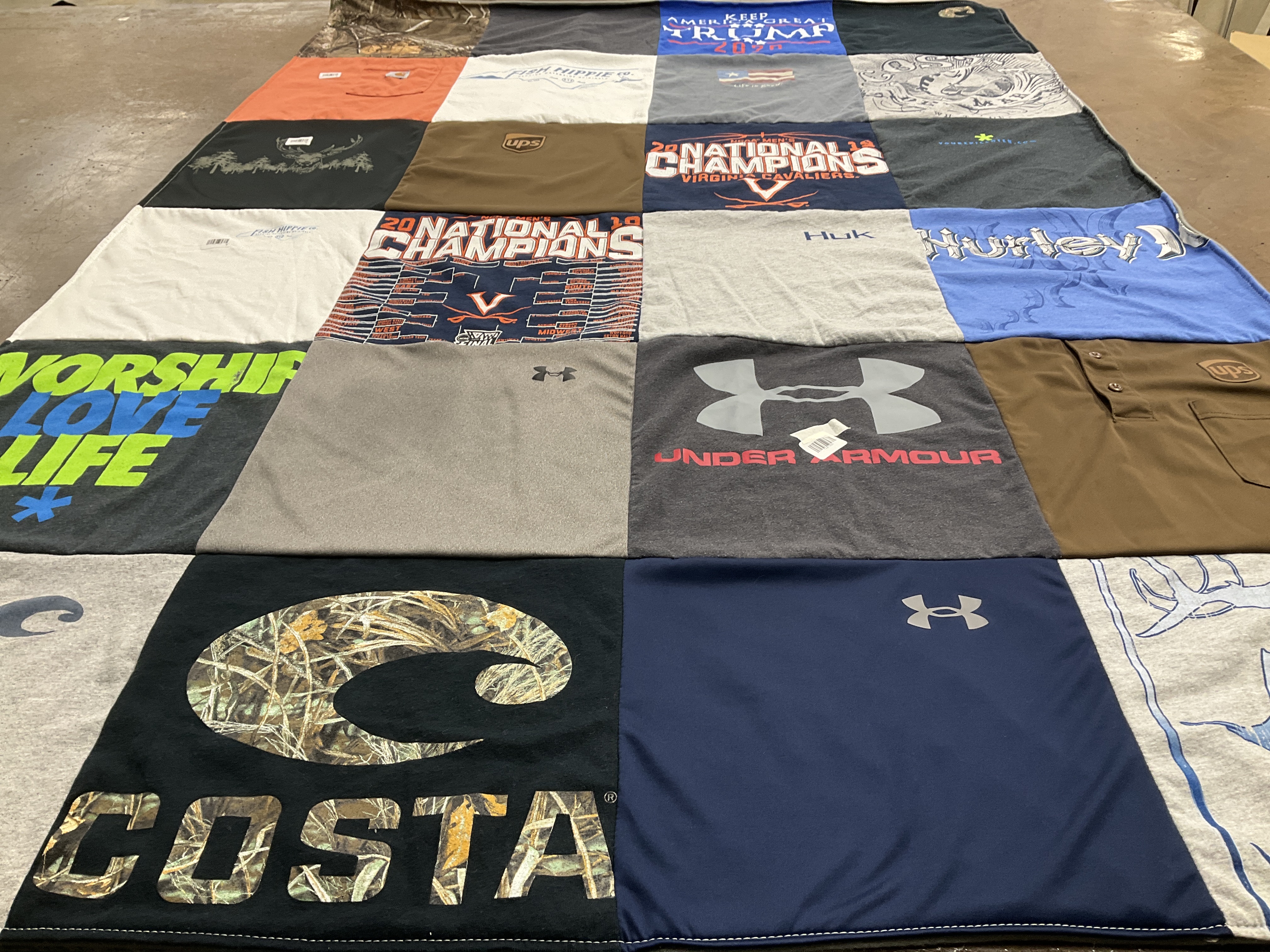 T-shirt quilt featuring virginia cavaliers, university of virginia by Kelly from NC