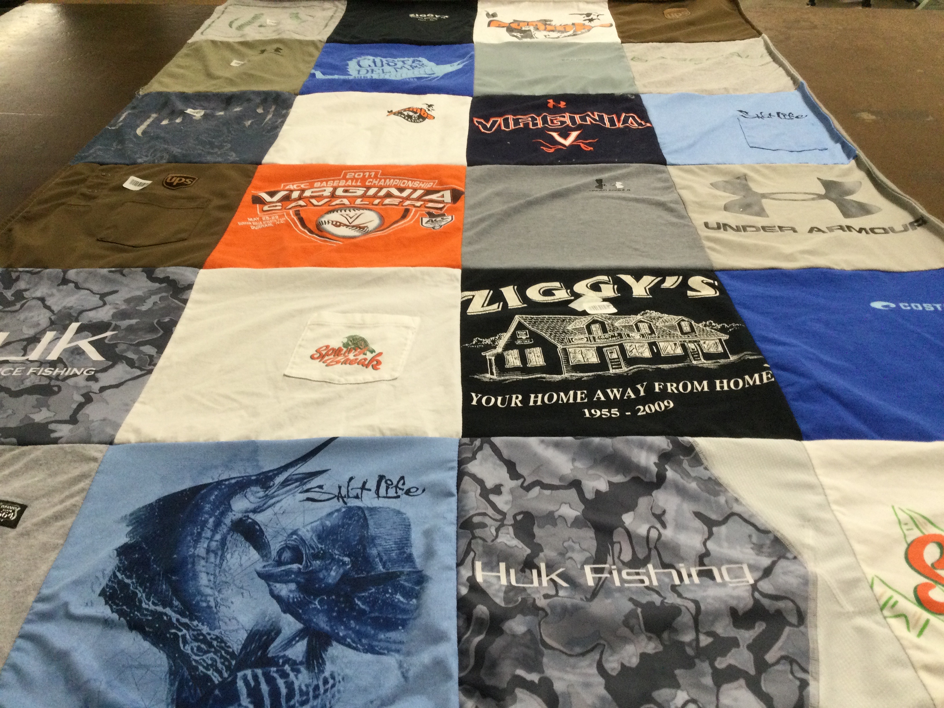 T-shirt quilt featuring virginia cavaliers baseball by Kelly from NC