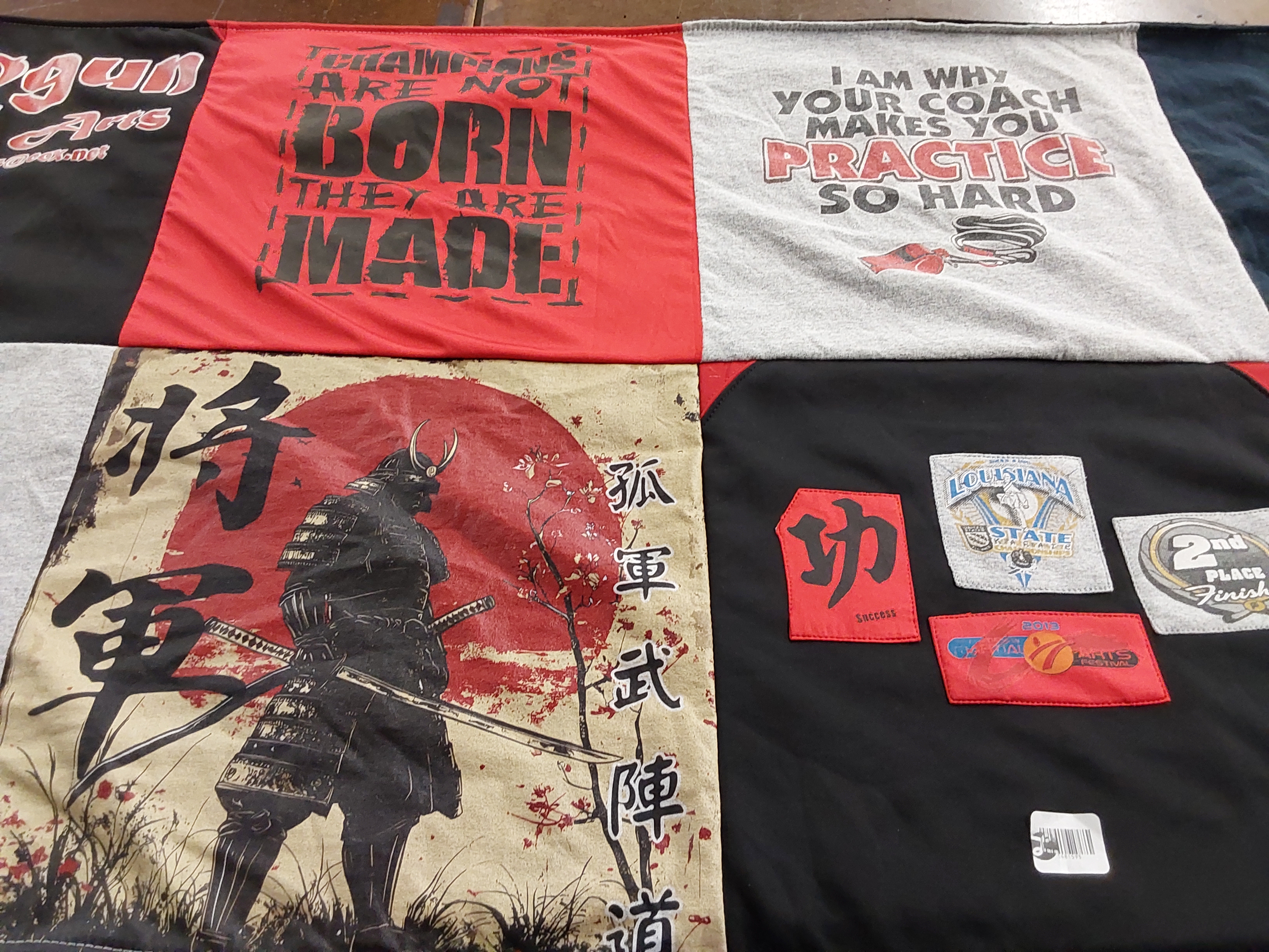 T-shirt quilt from louisiana state university by Sharon from LA