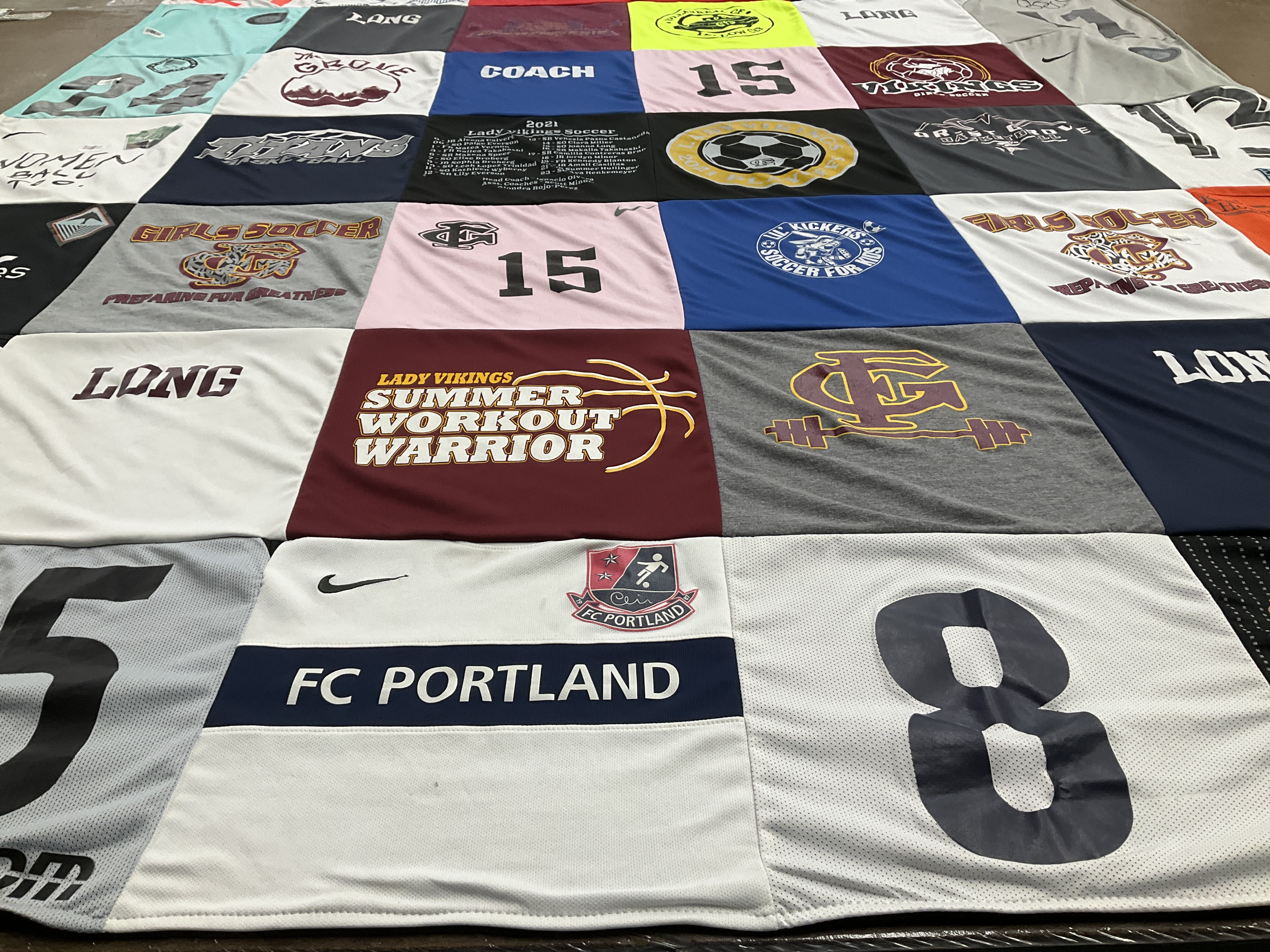 T-shirt quilt featuring fc portland by Stephanie from OR