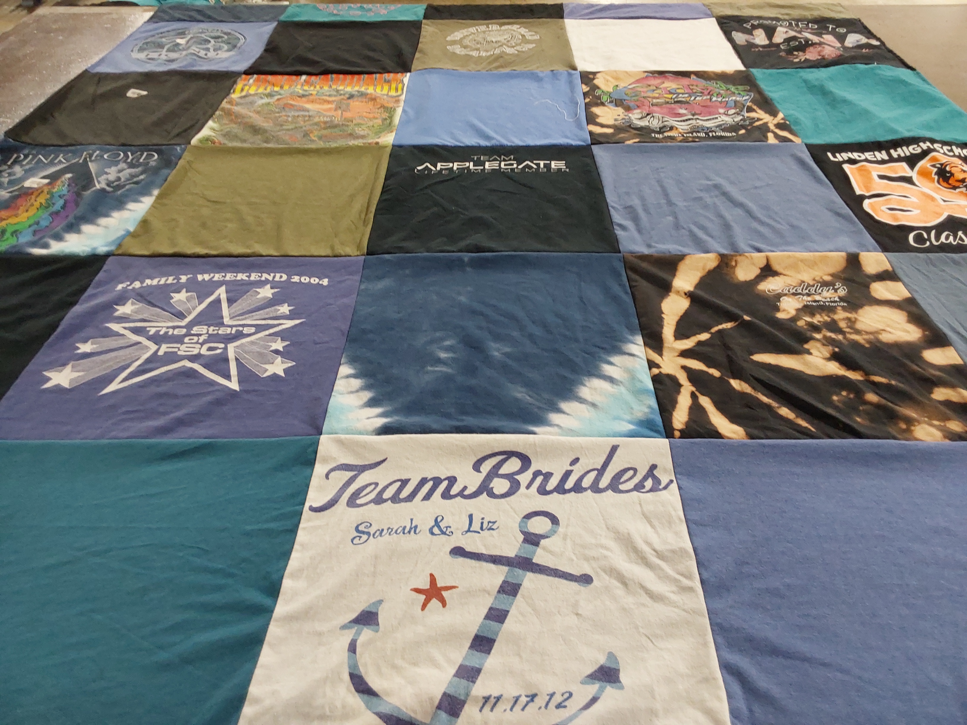 T-shirt quilt from linden high school by patty from NJ