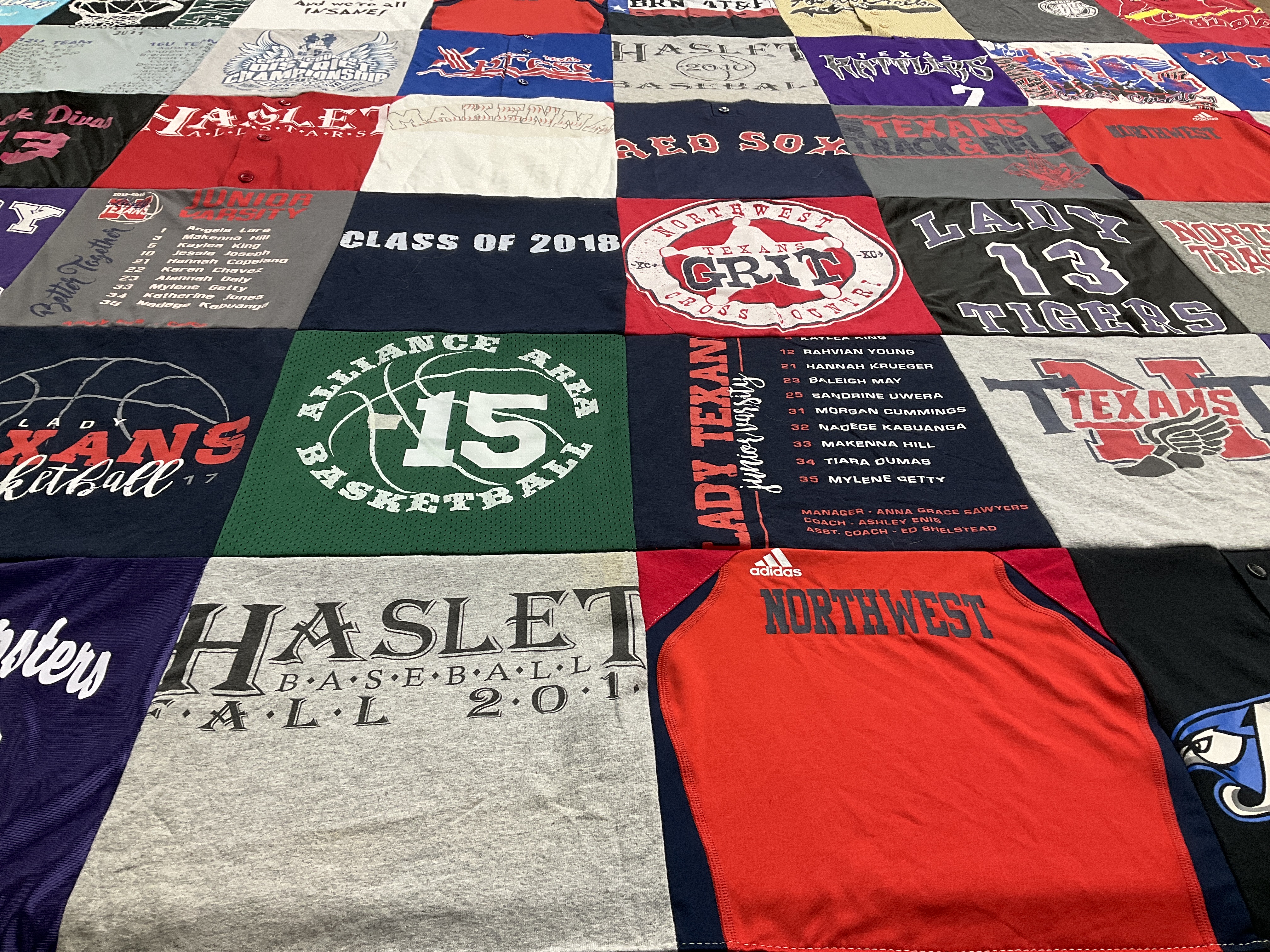 T-shirt quilt featuring northwest high school, haslet high school by Melissa from TX