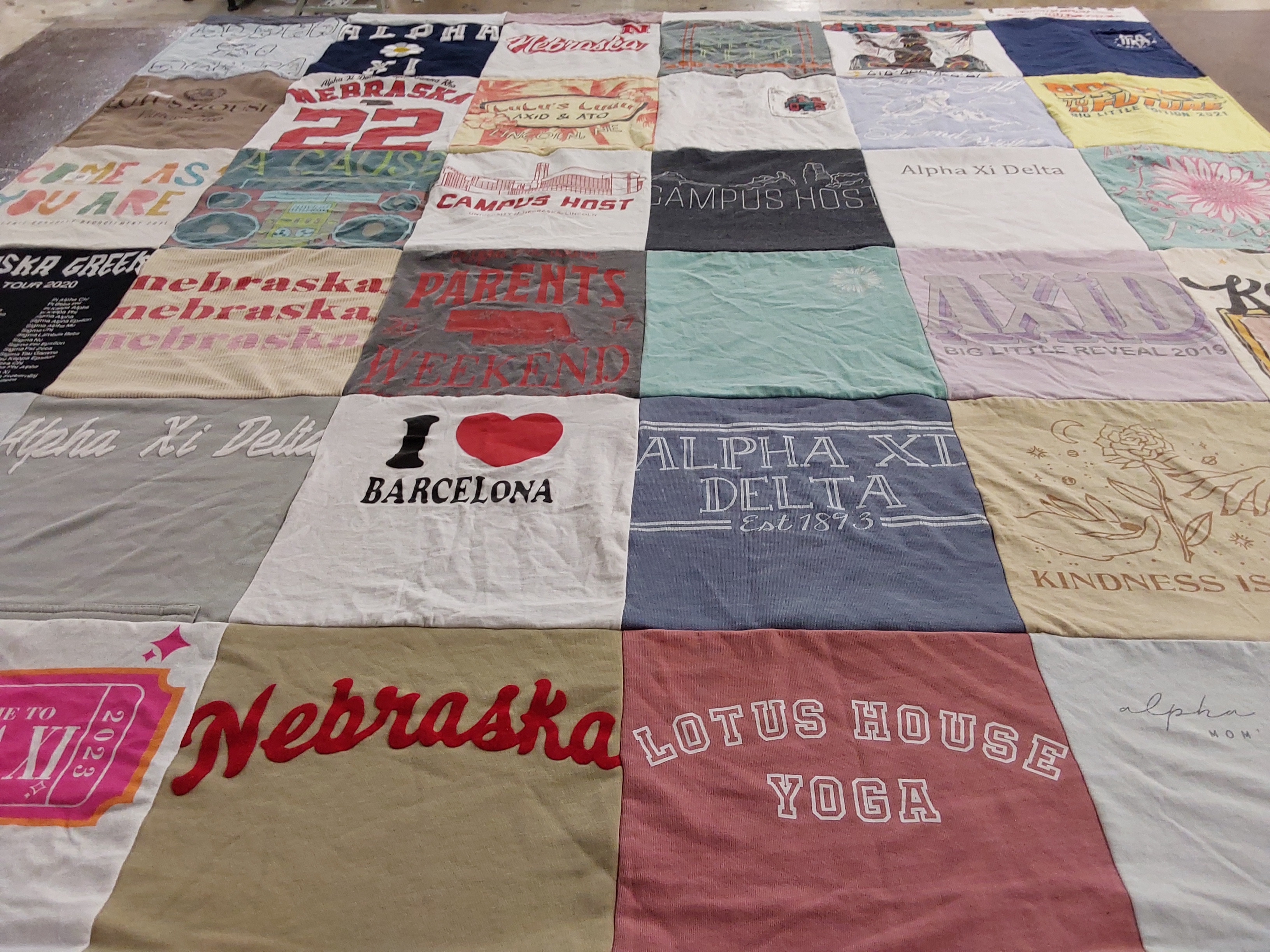 T-shirt quilt from university of nebraska by JAMES from SD