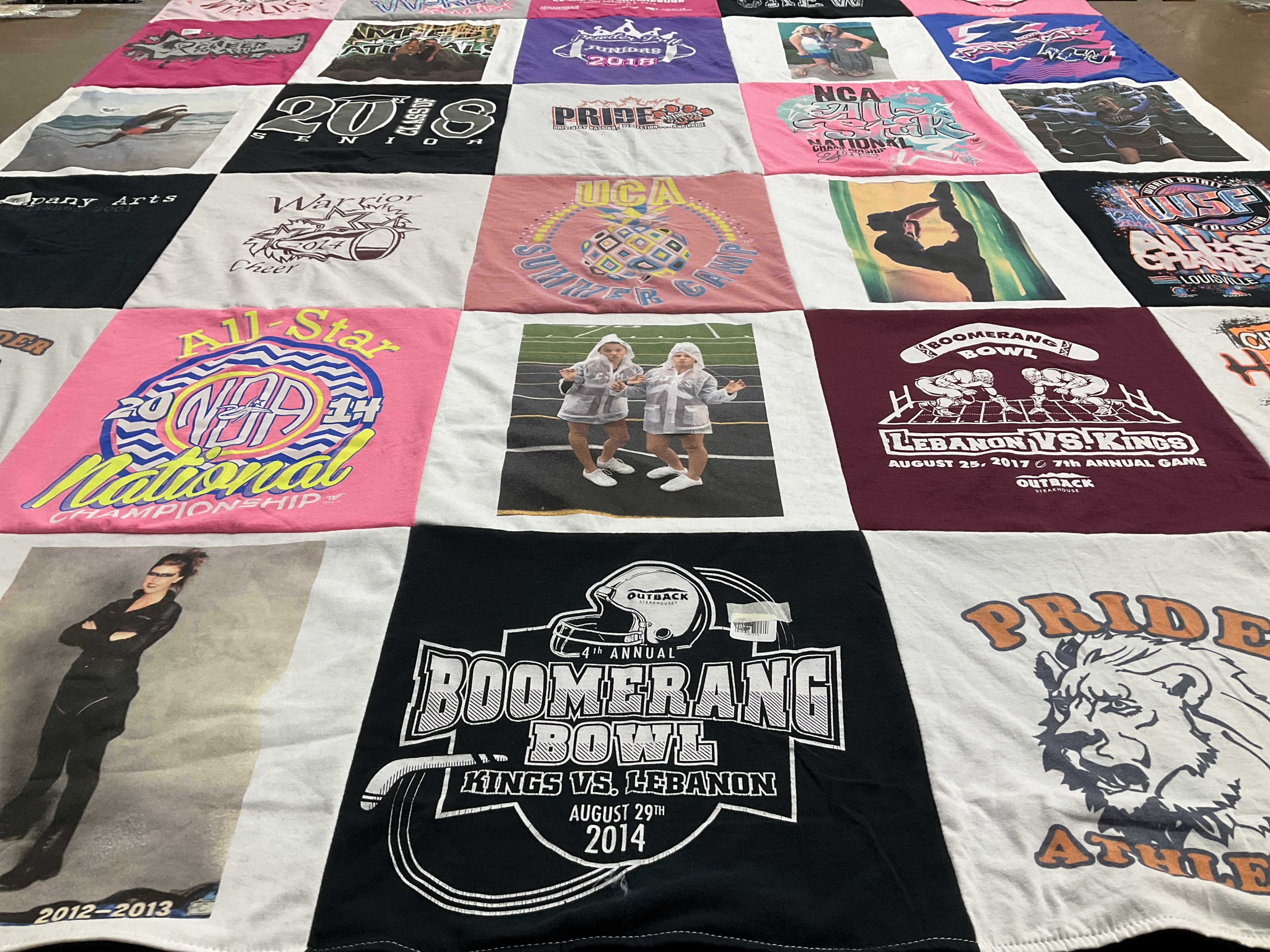 T-shirt quilt featuring kings high school, lebanon high school by Marilyn from OH