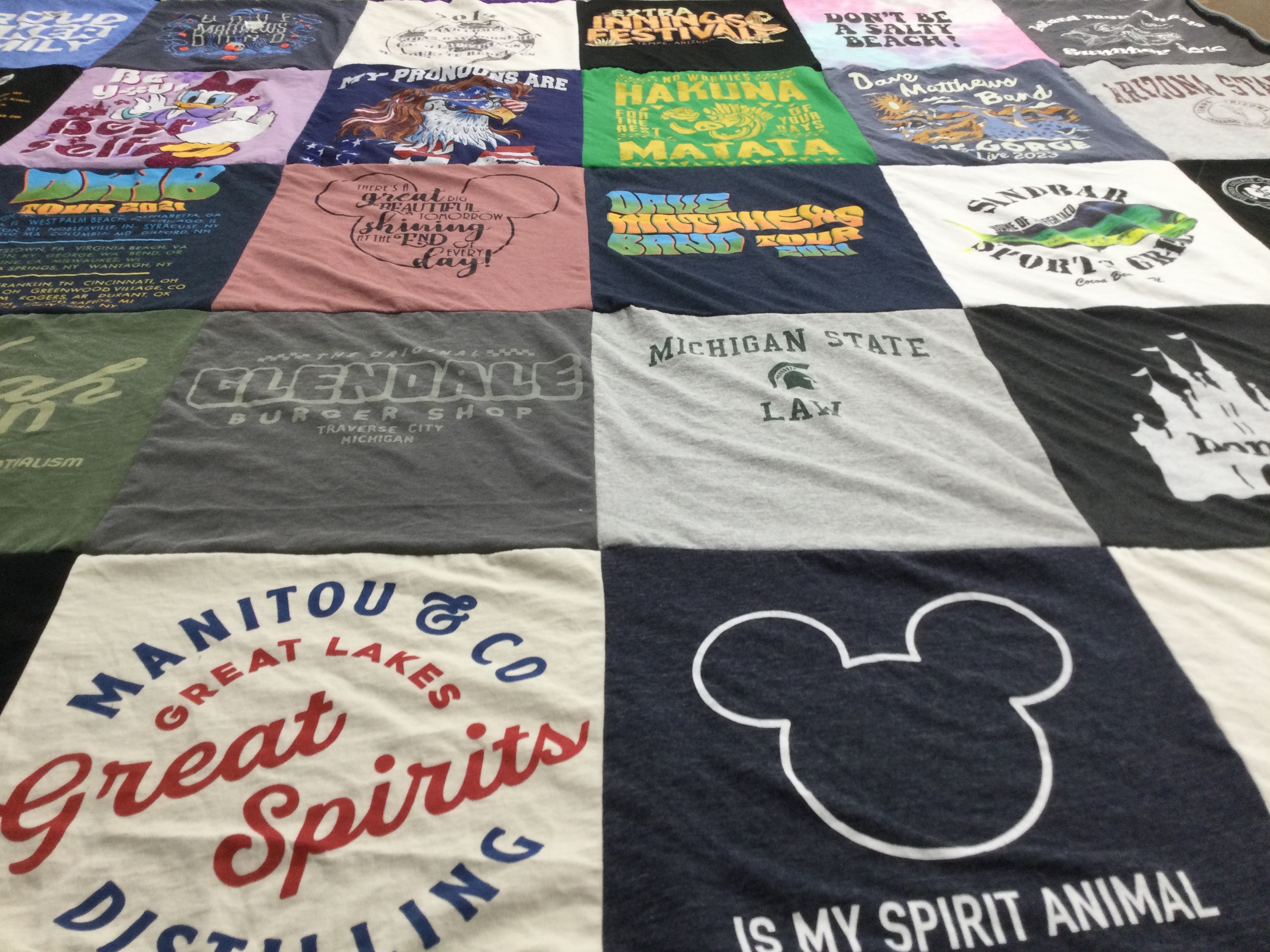 T-shirt quilt from michigan state university by Tiffany from MI