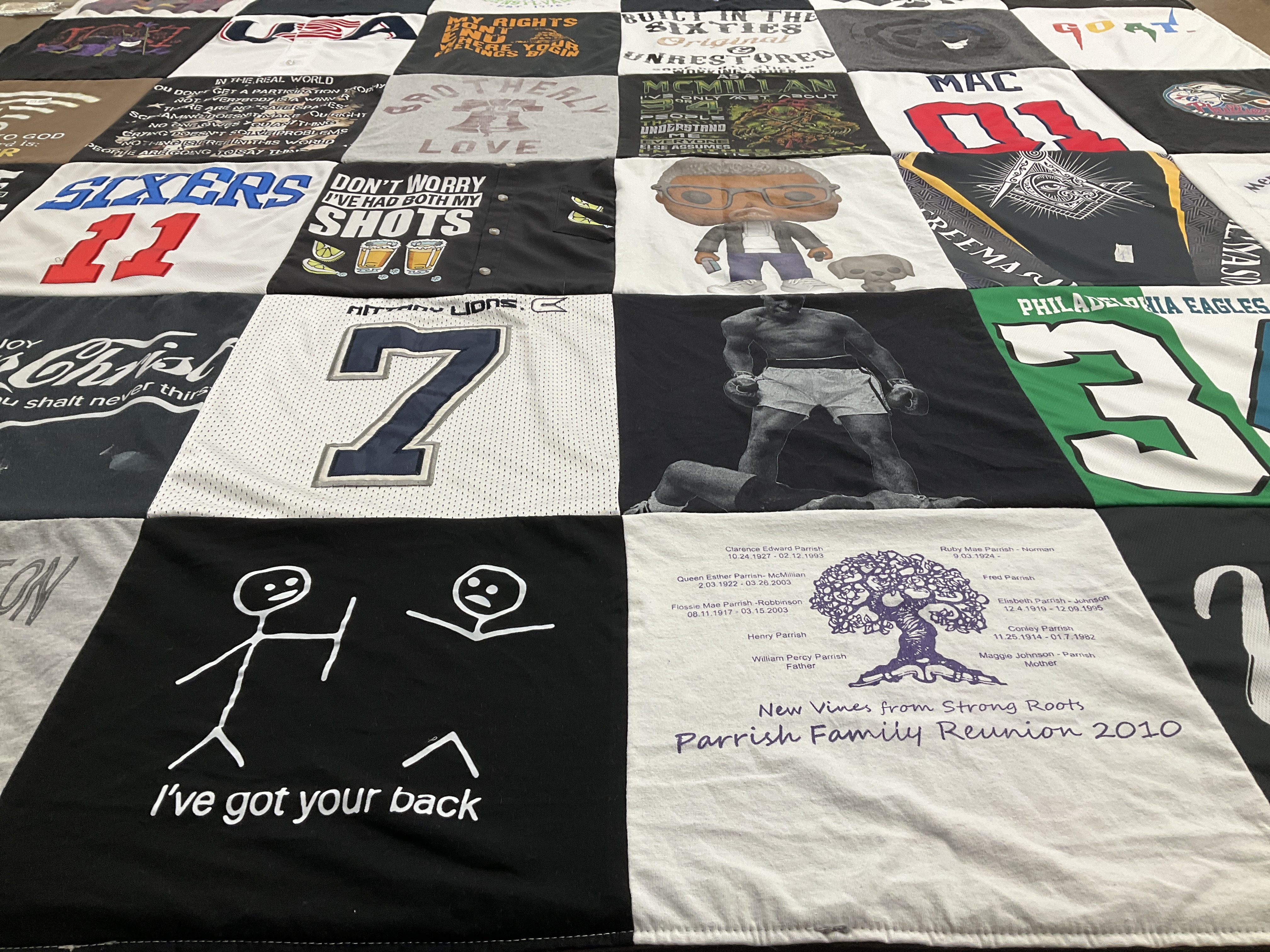 T-shirt quilt featuring philadelphia eagles by Ralph from CA
