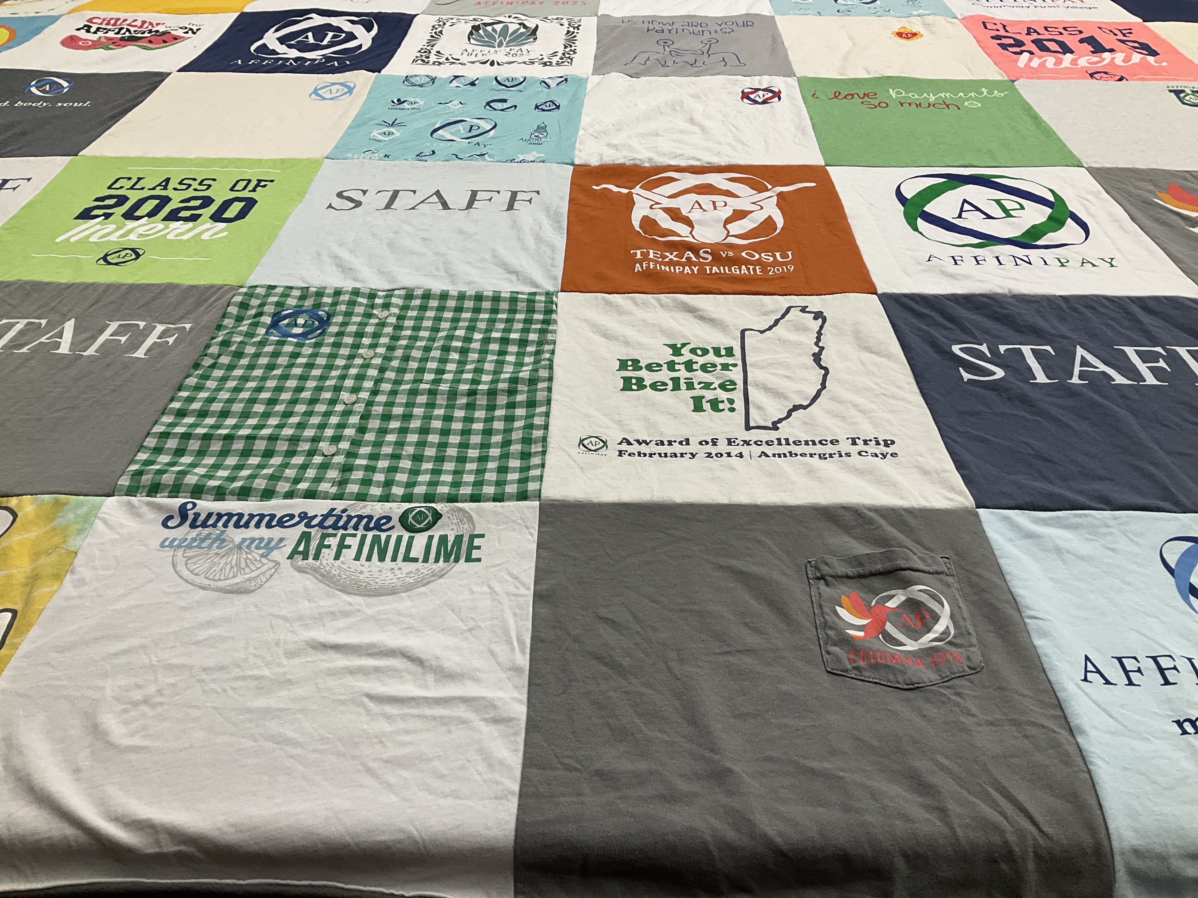 T-shirt quilt with affinipay, affinilime themes by Erin from TX