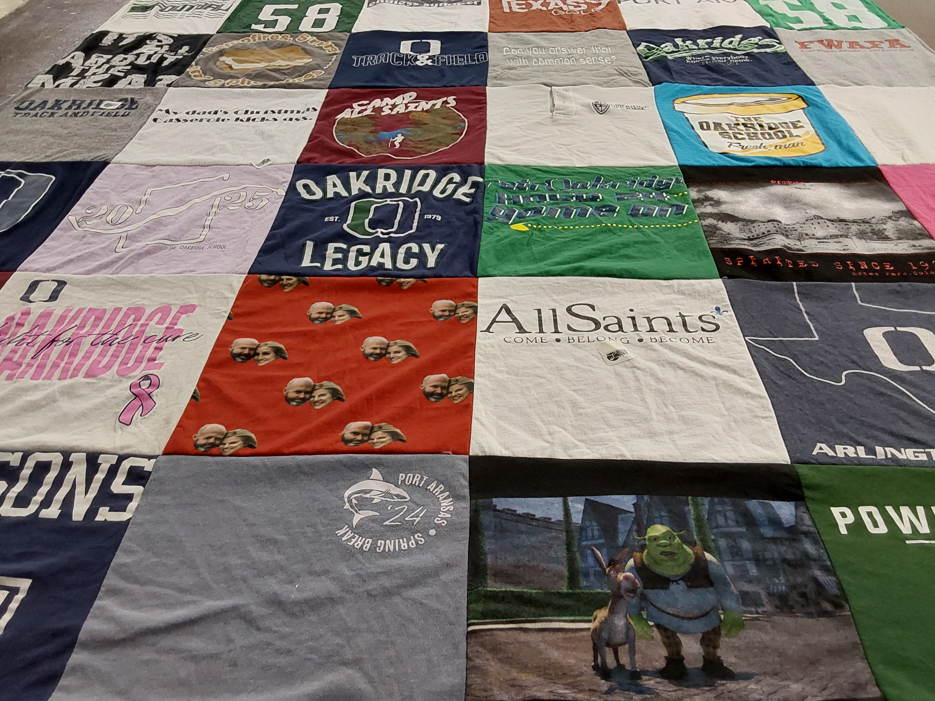 T-shirt quilt from oakridge high school by Jennifer from TX