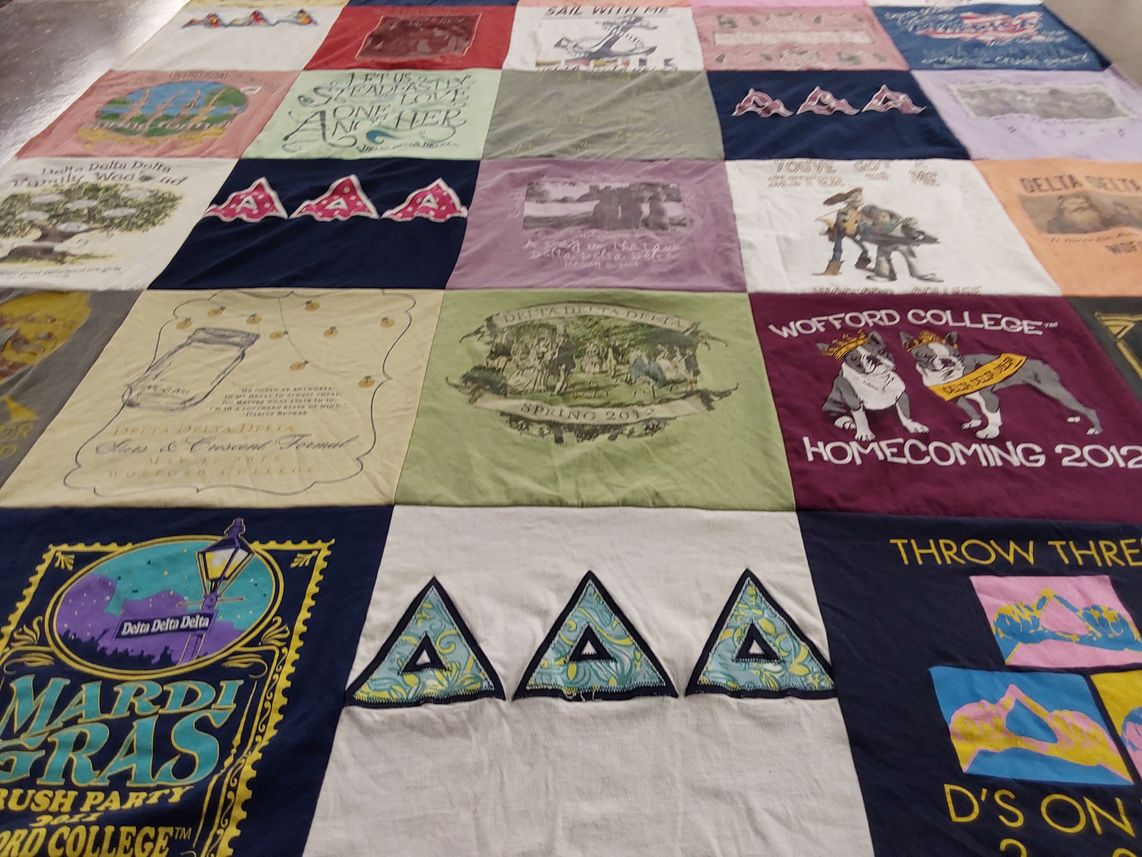 T-shirt quilt from wofford college by Elizabeth from SC