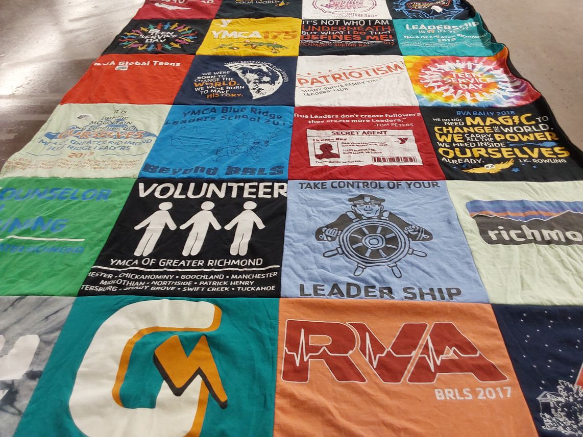 T-shirt quilt from youth leaders school by Dorian from VA