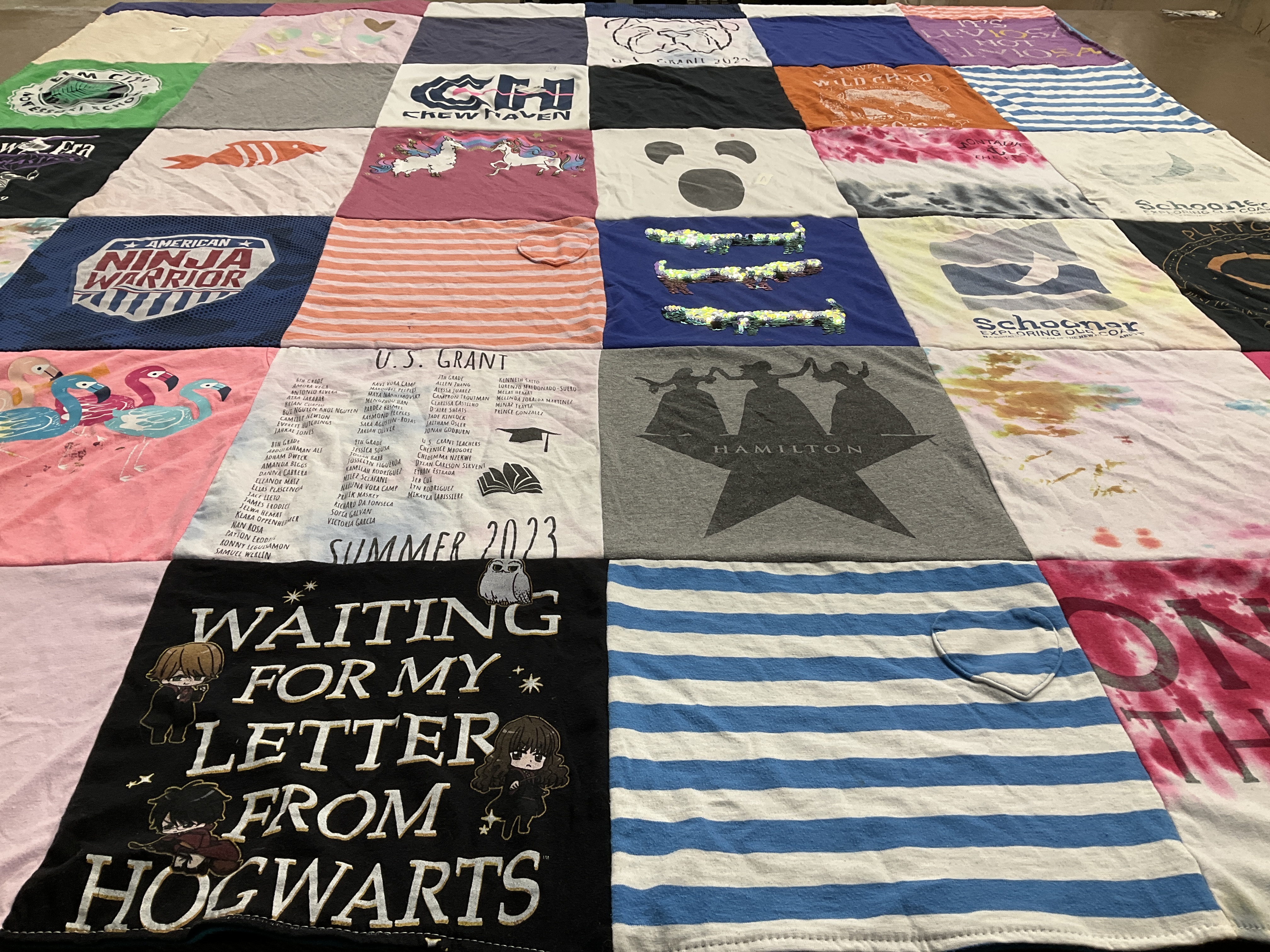 T-shirt quilt from u.s. grant high school by Anne from CT