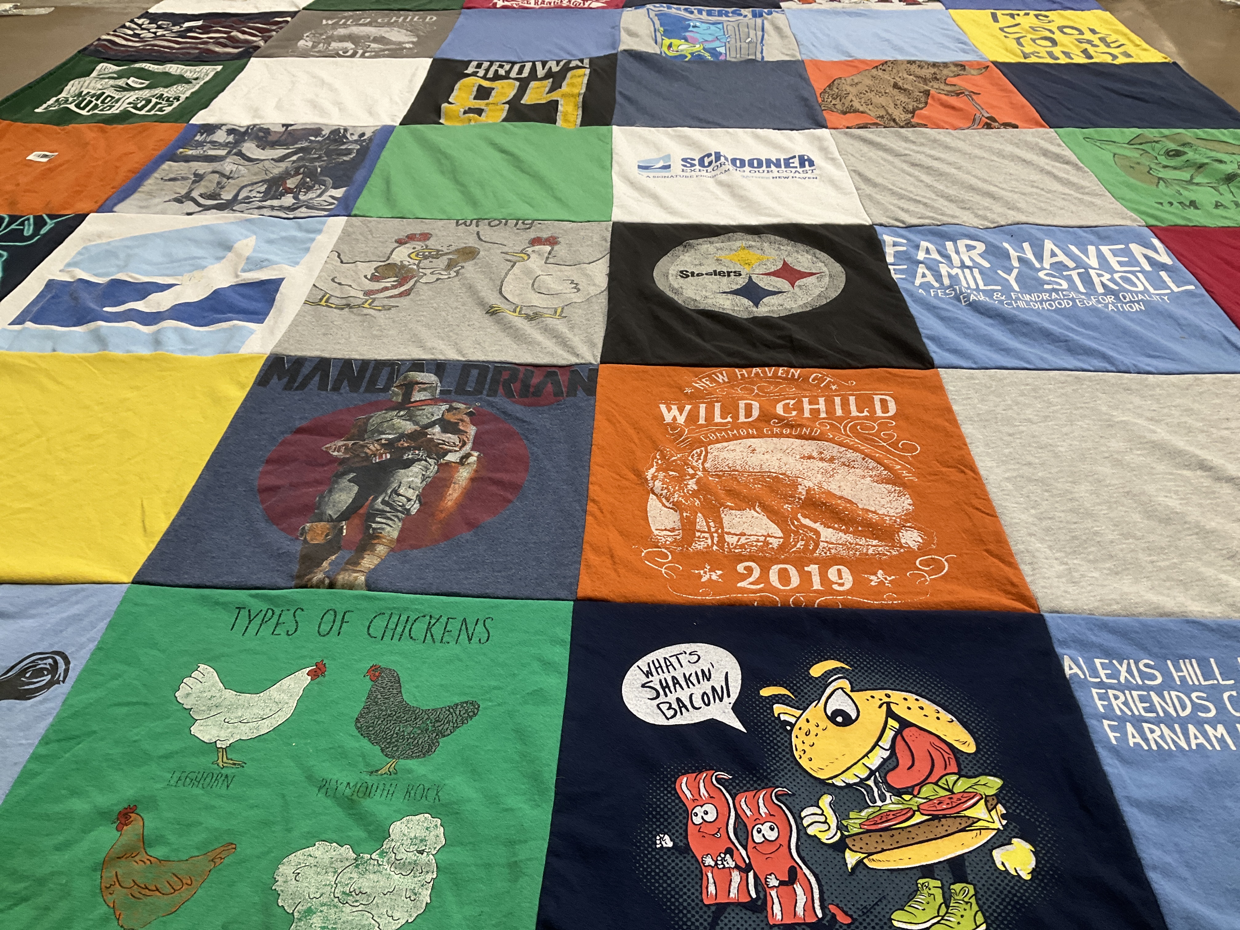 T-shirt quilt featuring pittsburgh steelers by Anne from CT