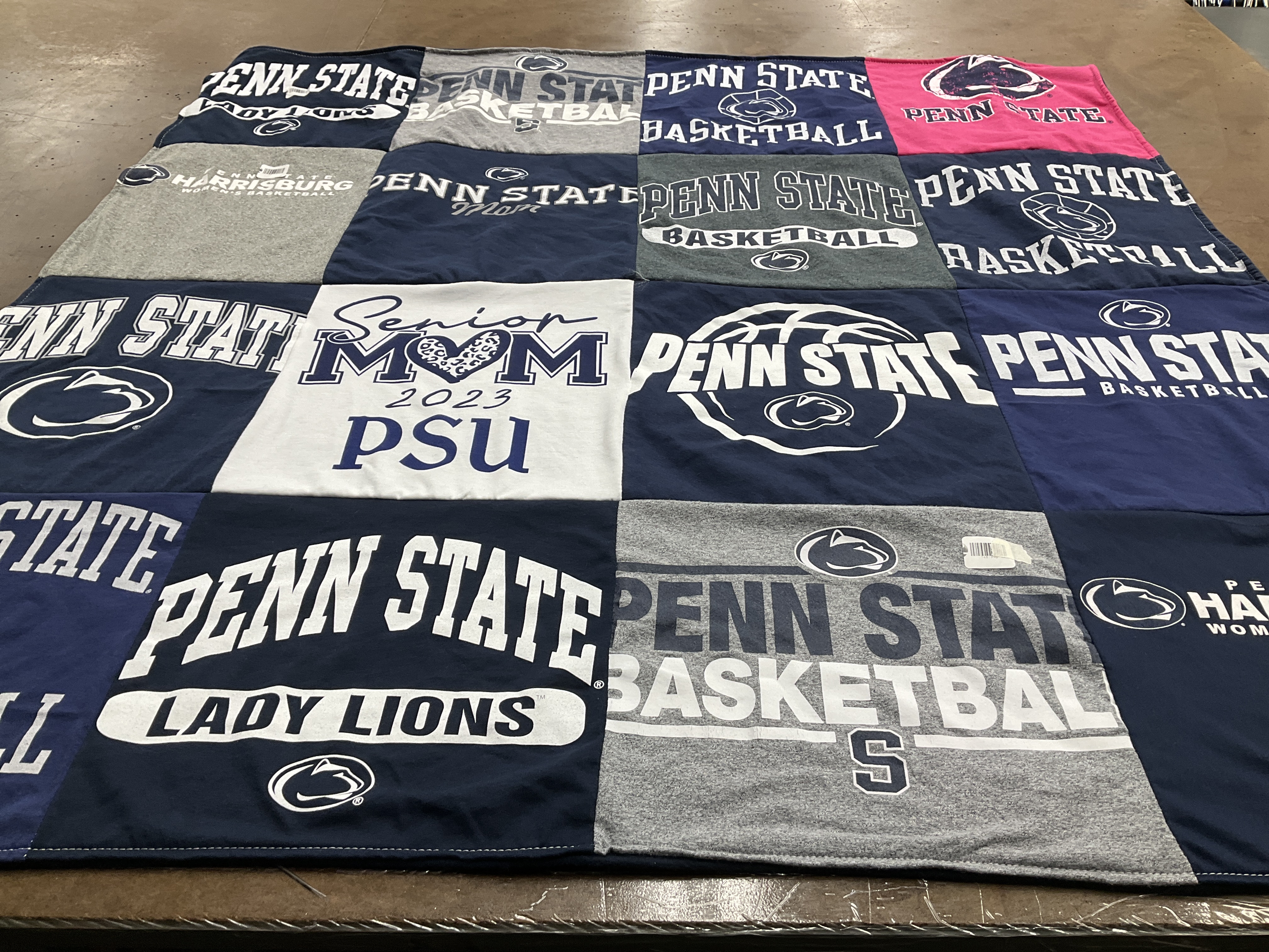 T-shirt quilt featuring penn state lady lions, penn state basketball by Karen from PA