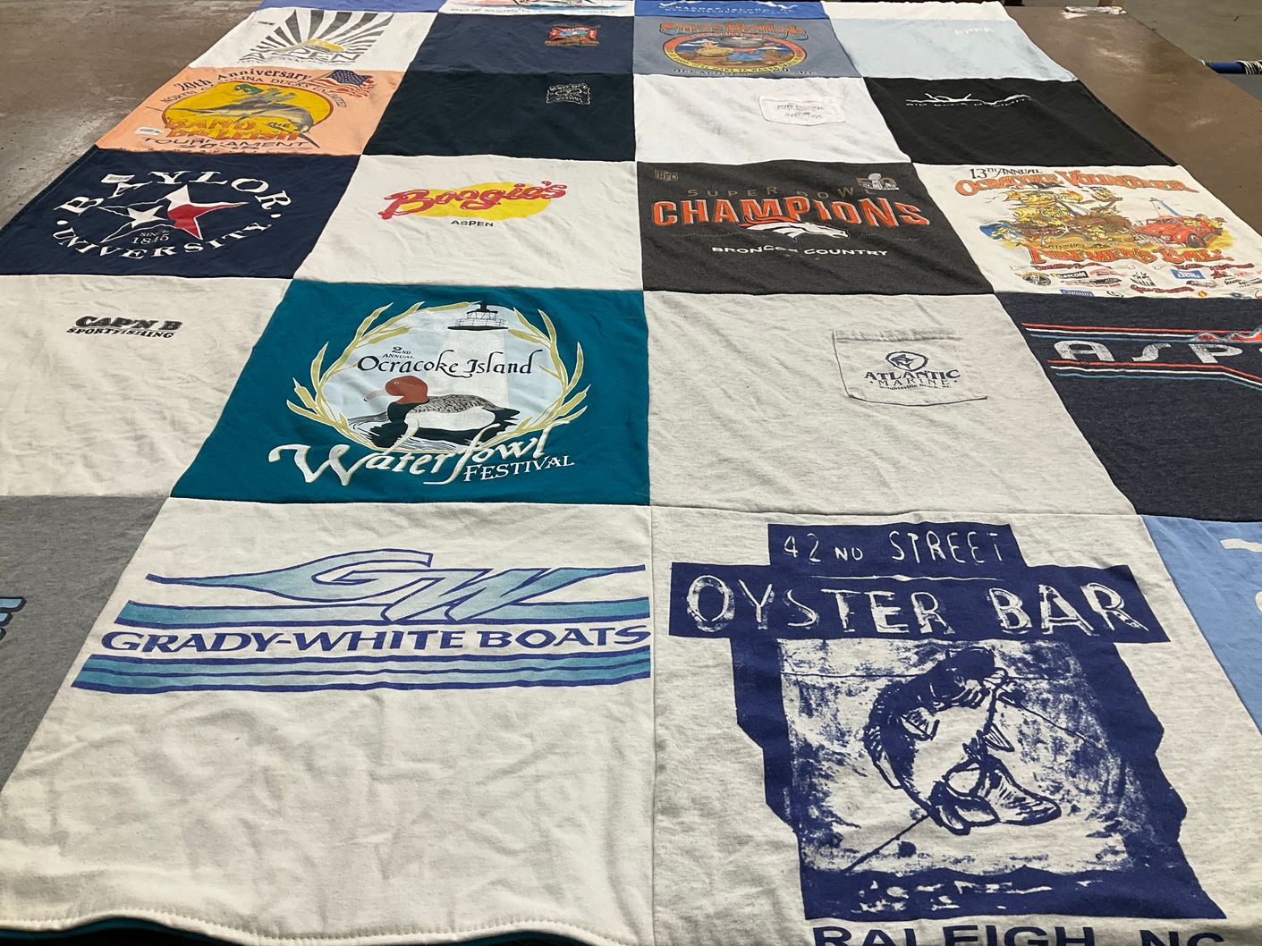 T-shirt quilt from baylor university by Parker from NC