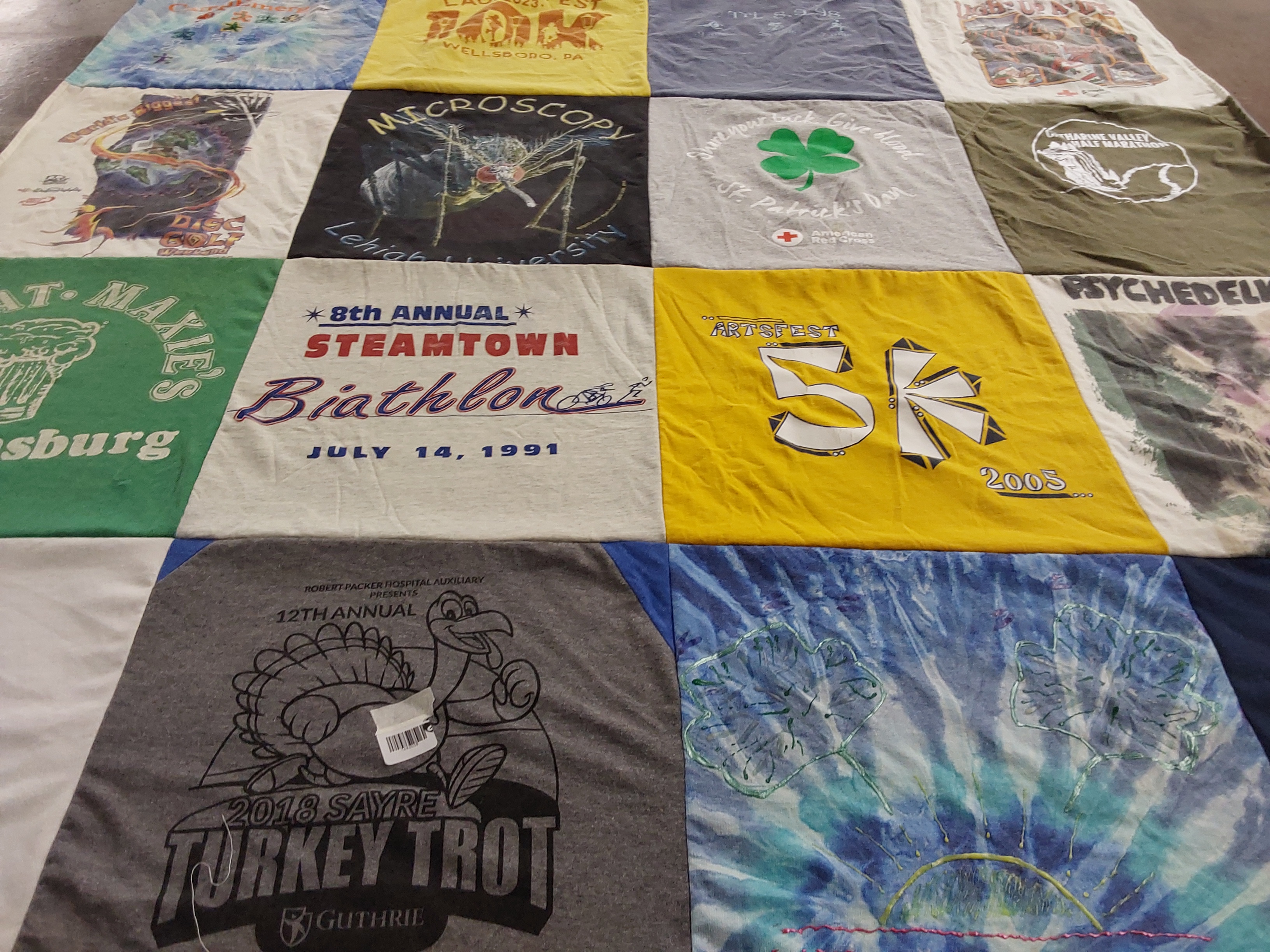 T-shirt quilt from lehigh university by Christina from PA