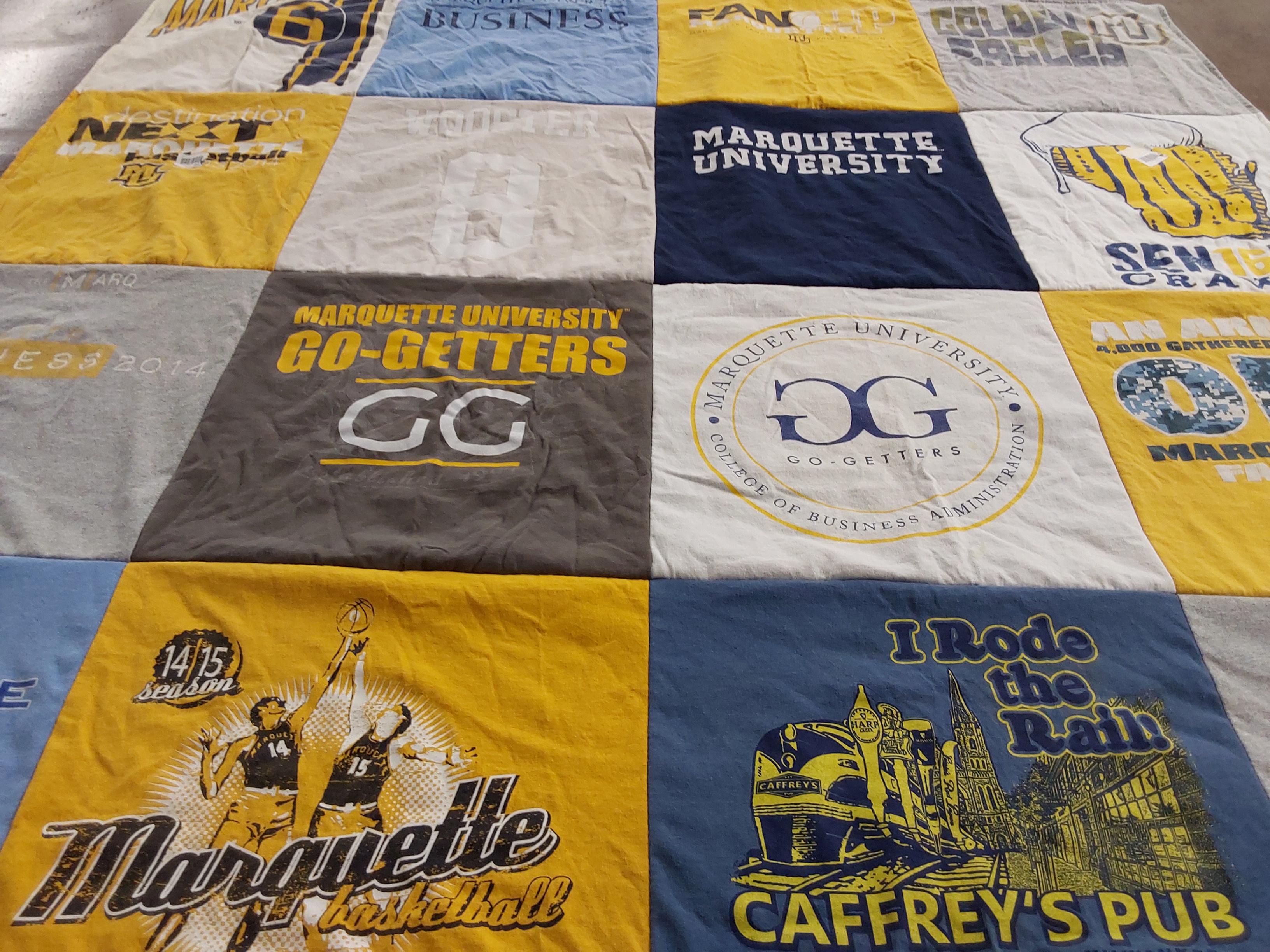 T-shirt quilt featuring marquette basketball by Ryan from IN