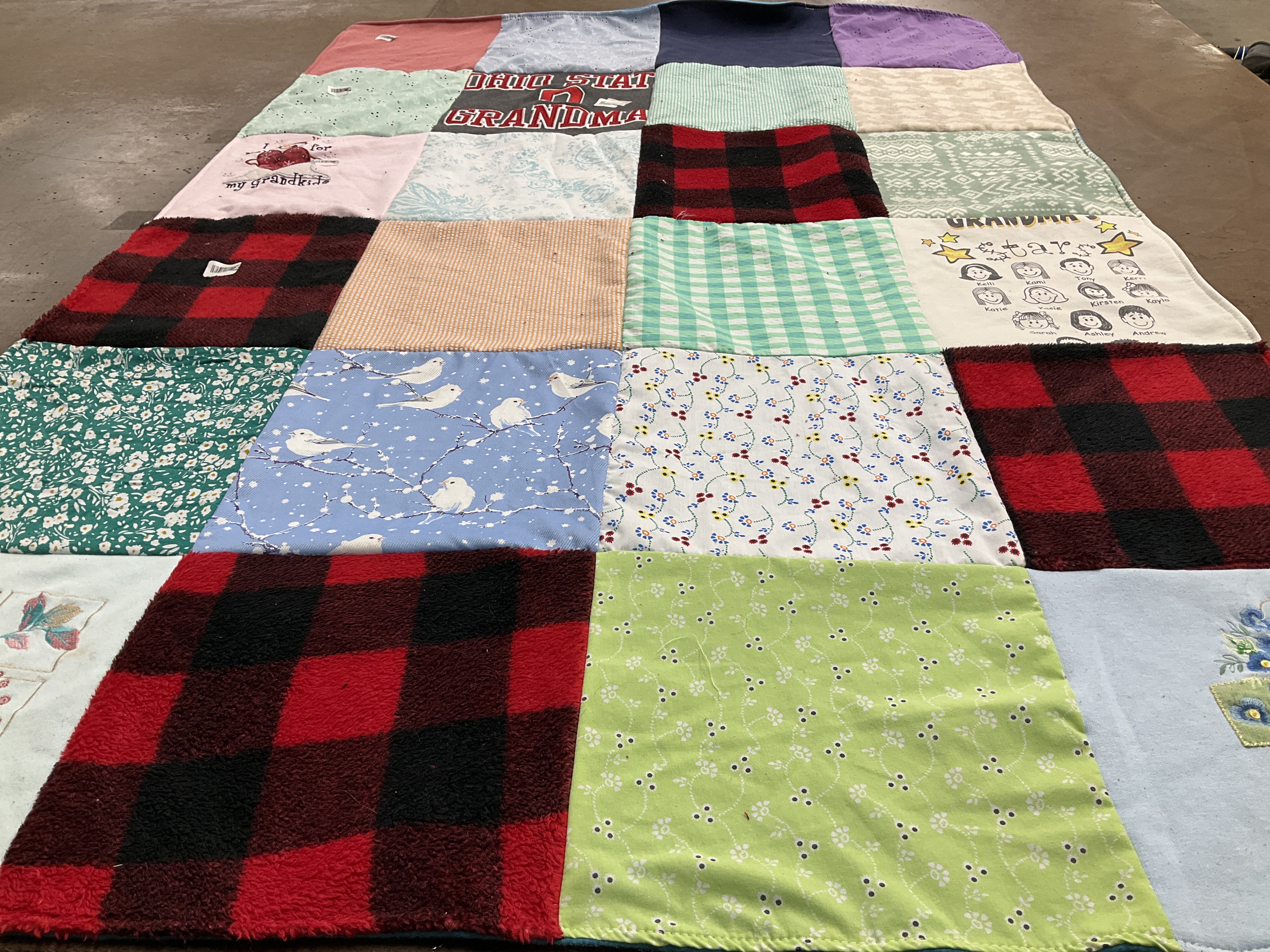 T-shirt quilt from ohio state university by Kami from OH