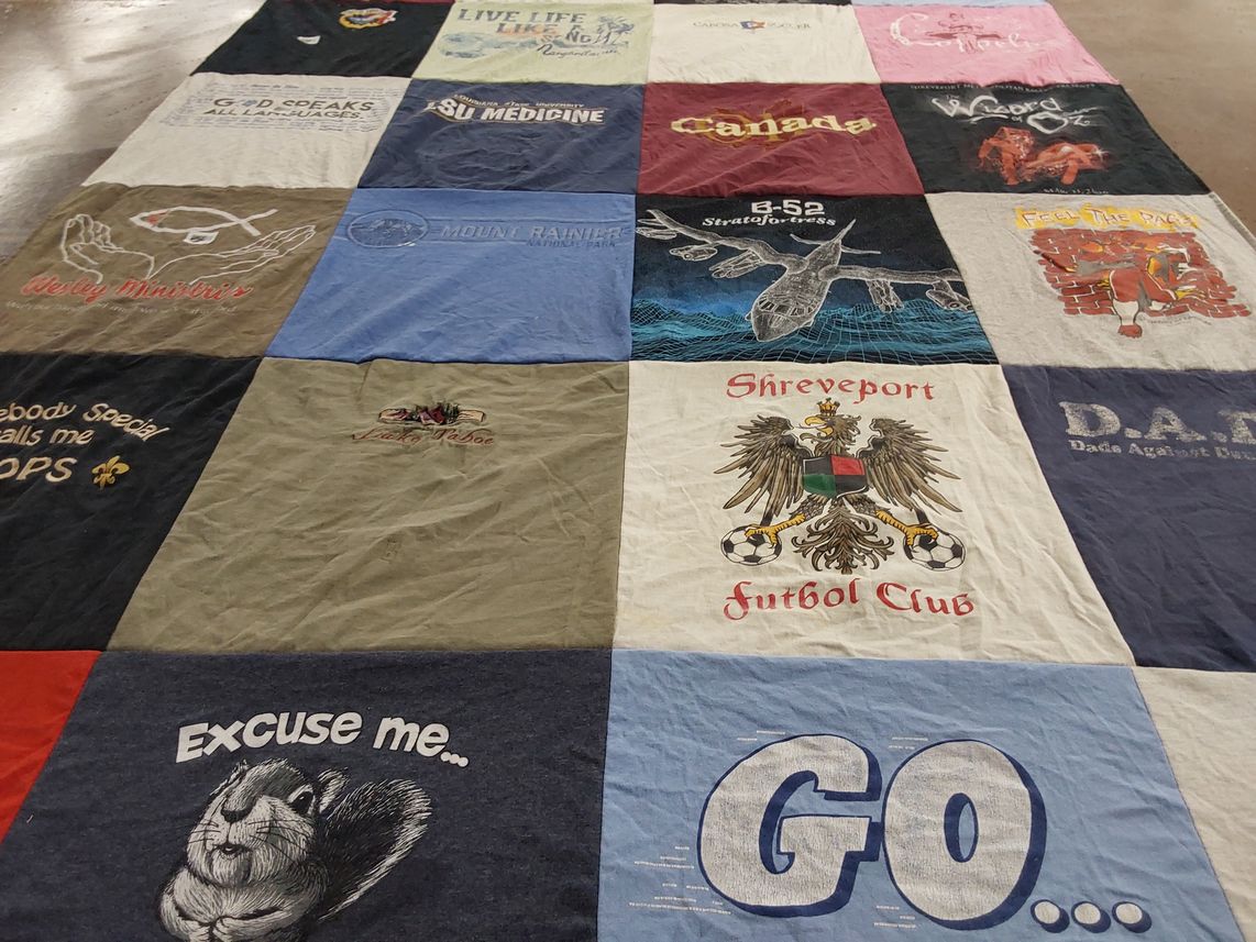 T-shirt quilt featuring shreveport futbol club by Chelsea from MS