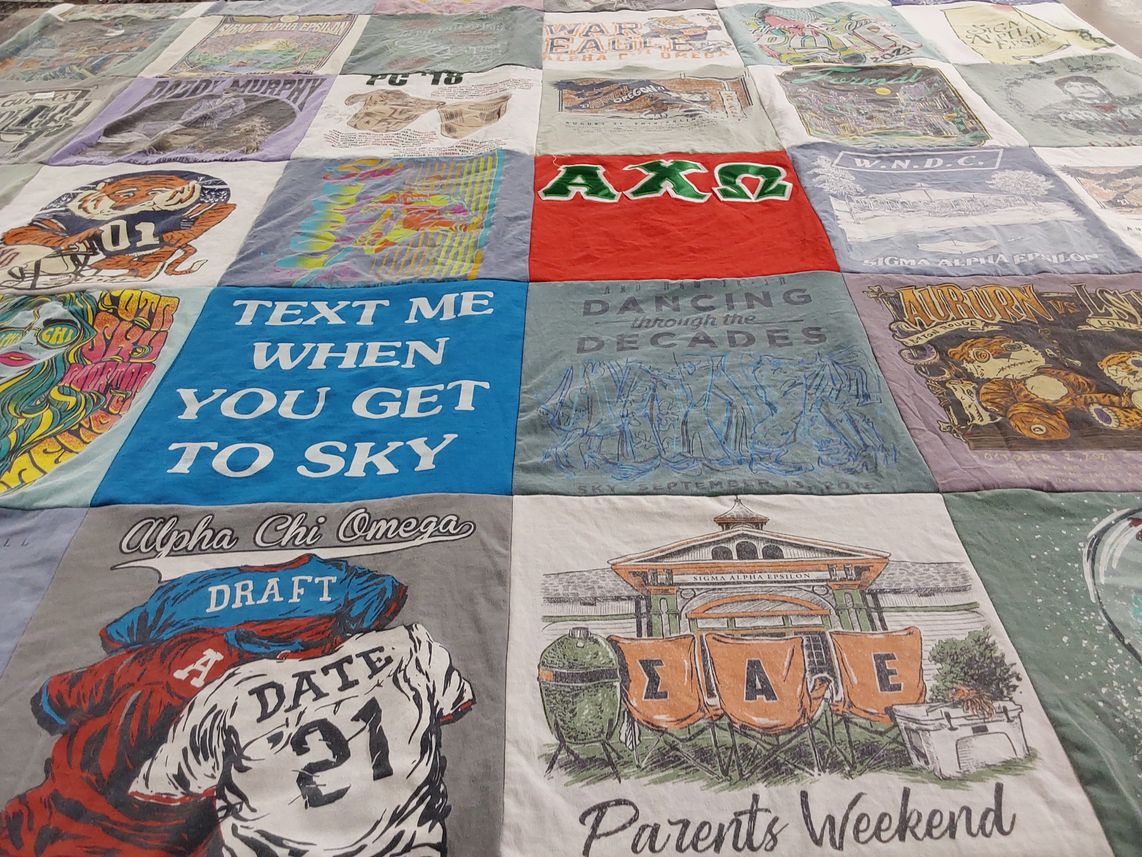 T-shirt quilt from auburn university by Laura from AL