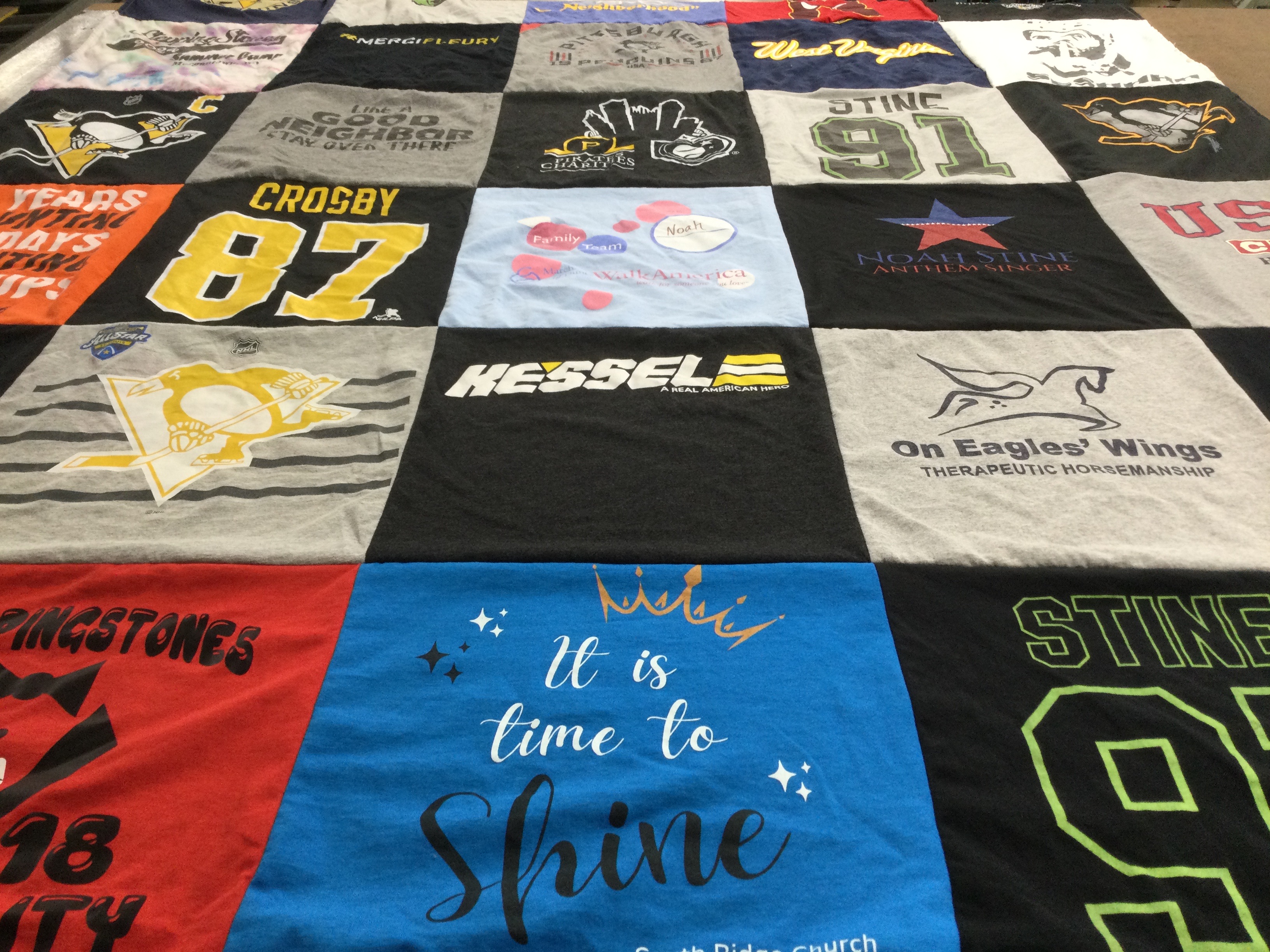 T-shirt quilt featuring pittsburgh penguins by Greg from WV
