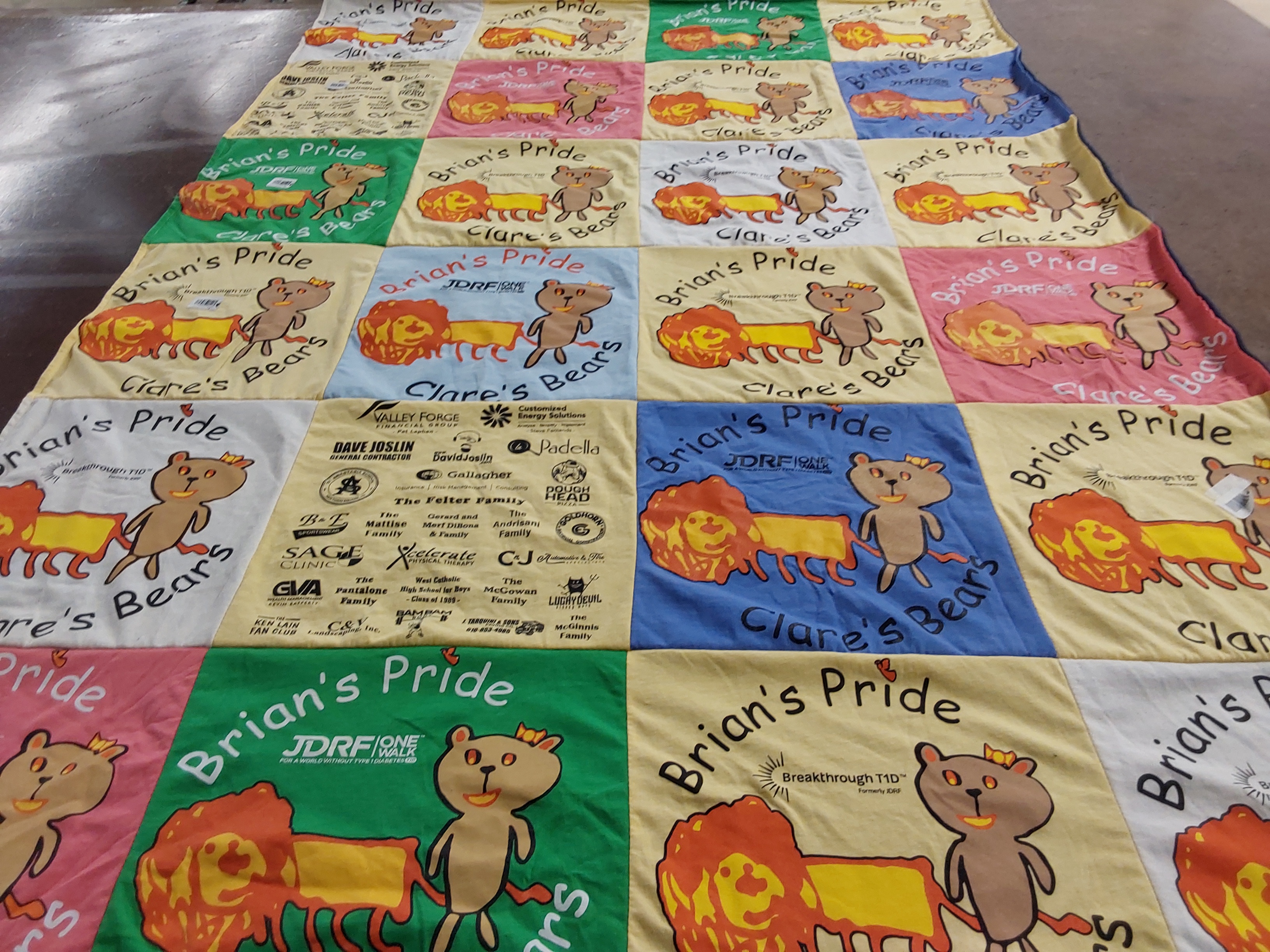 T-shirt quilt with charity, support themes by Brian from PA