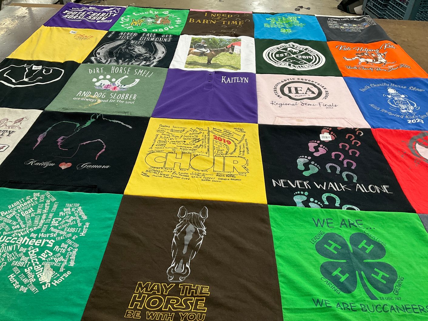 T-shirt quilt featuring buccaneers by Leslie from IL