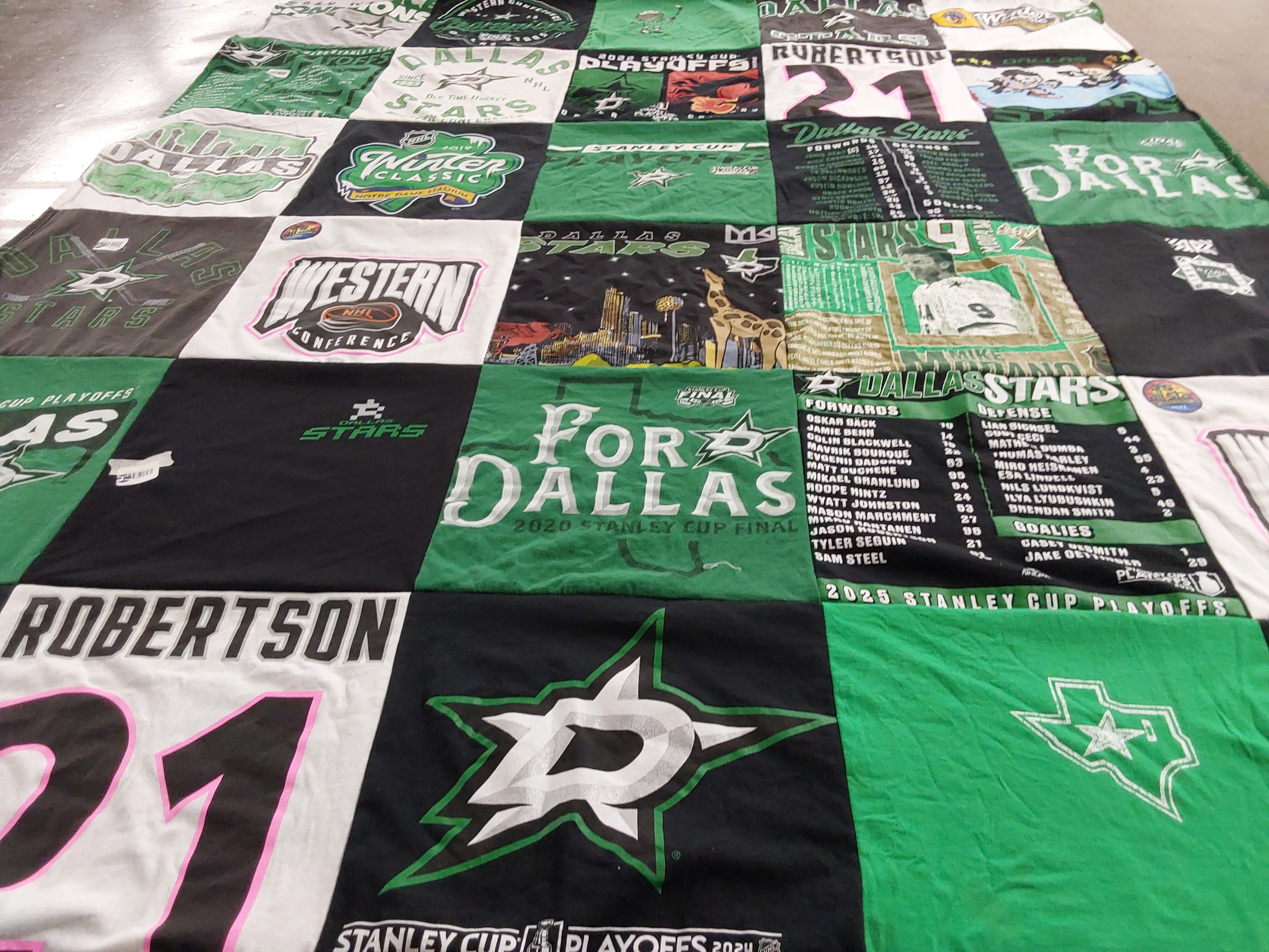 T-shirt quilt featuring dallas stars by APRIL from TX