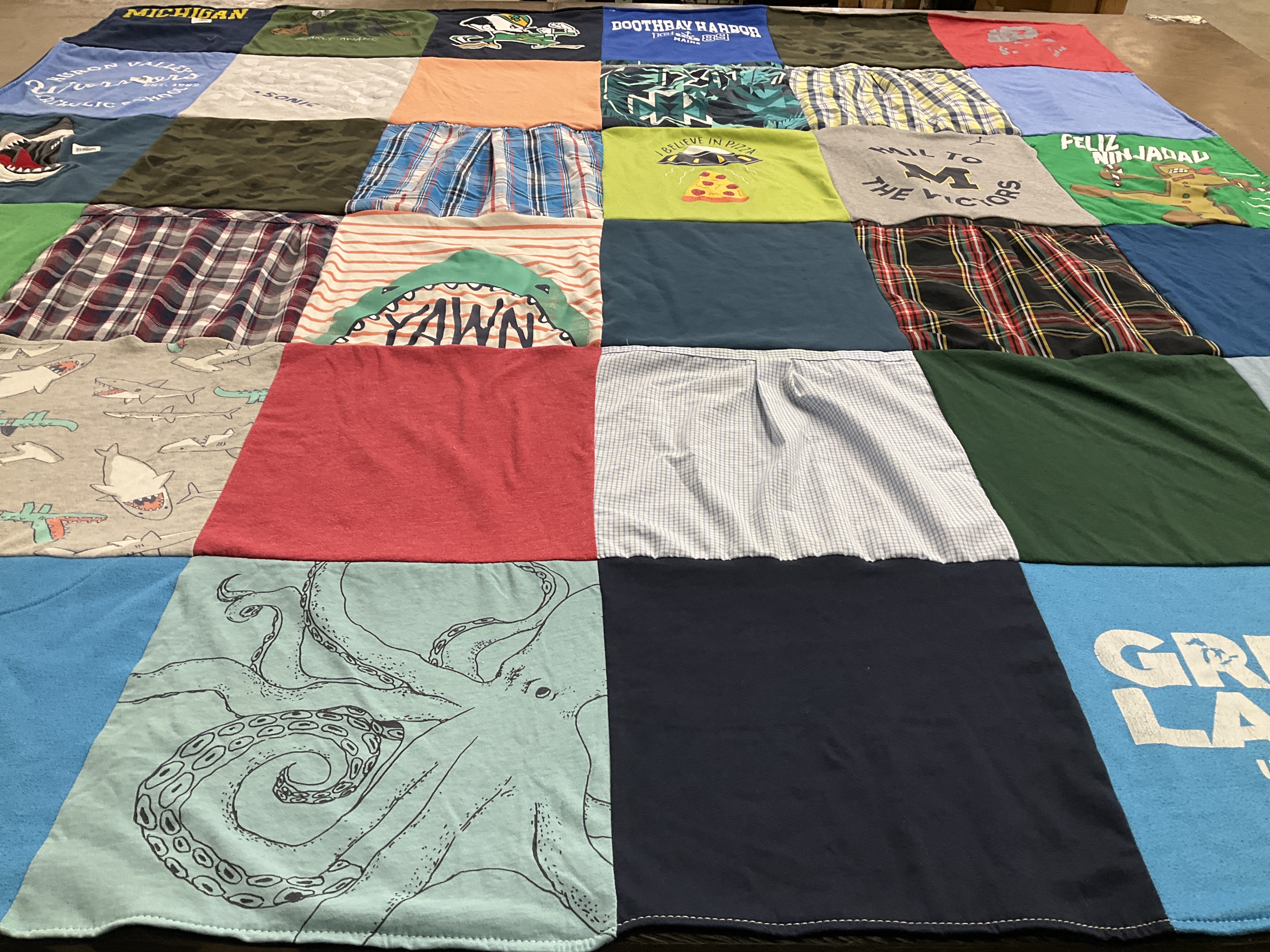 T-shirt quilt from university of michigan by Ani from MI