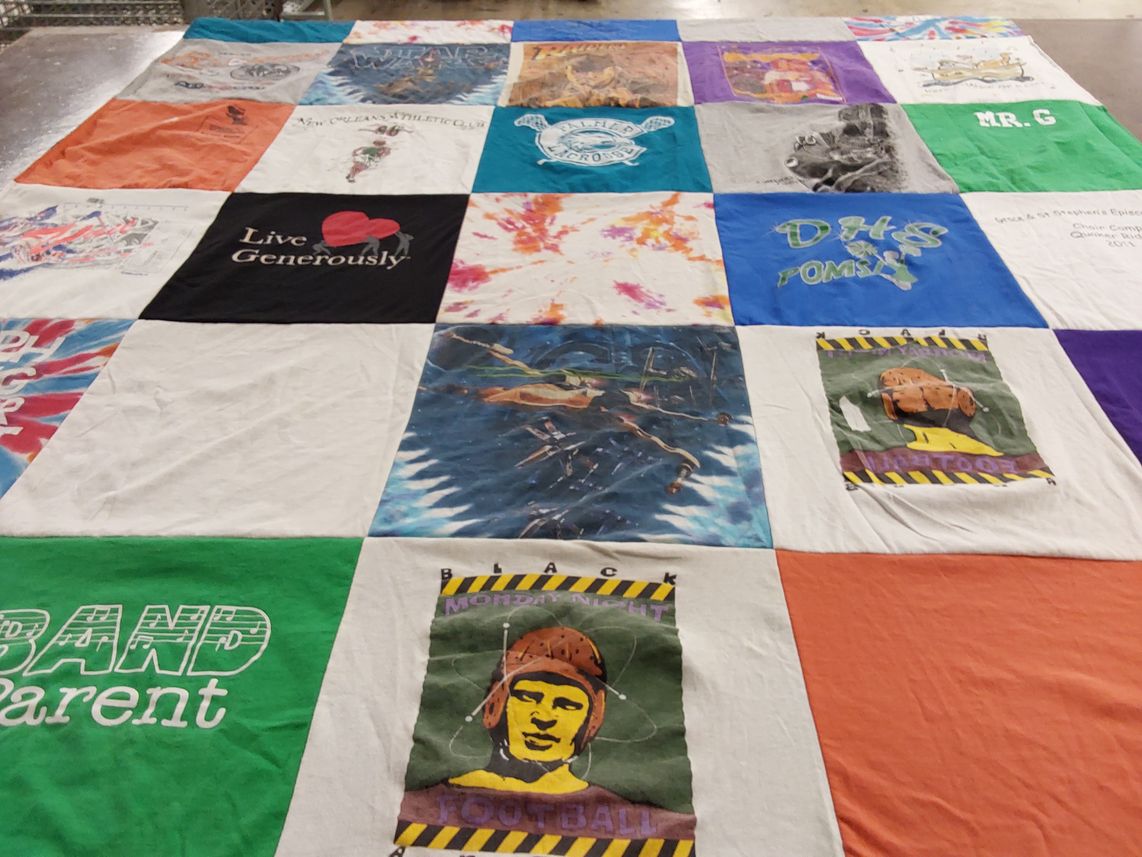 T-shirt quilt featuring dhs football team by Tami from CO