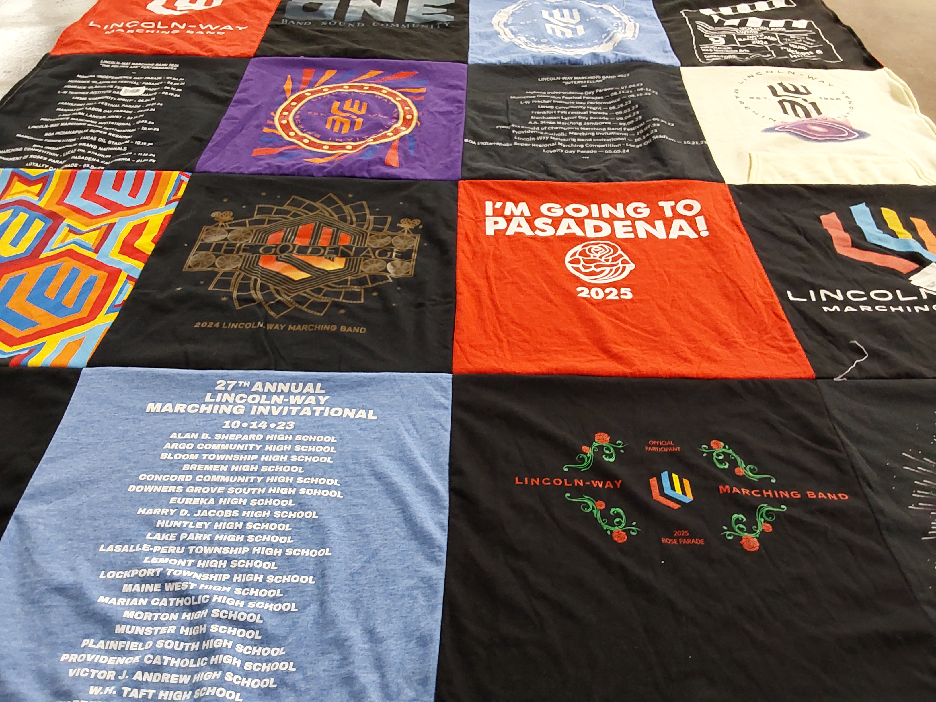 T-shirt quilt from alan b. shepard high school, argo community high school by Samantha from IL
