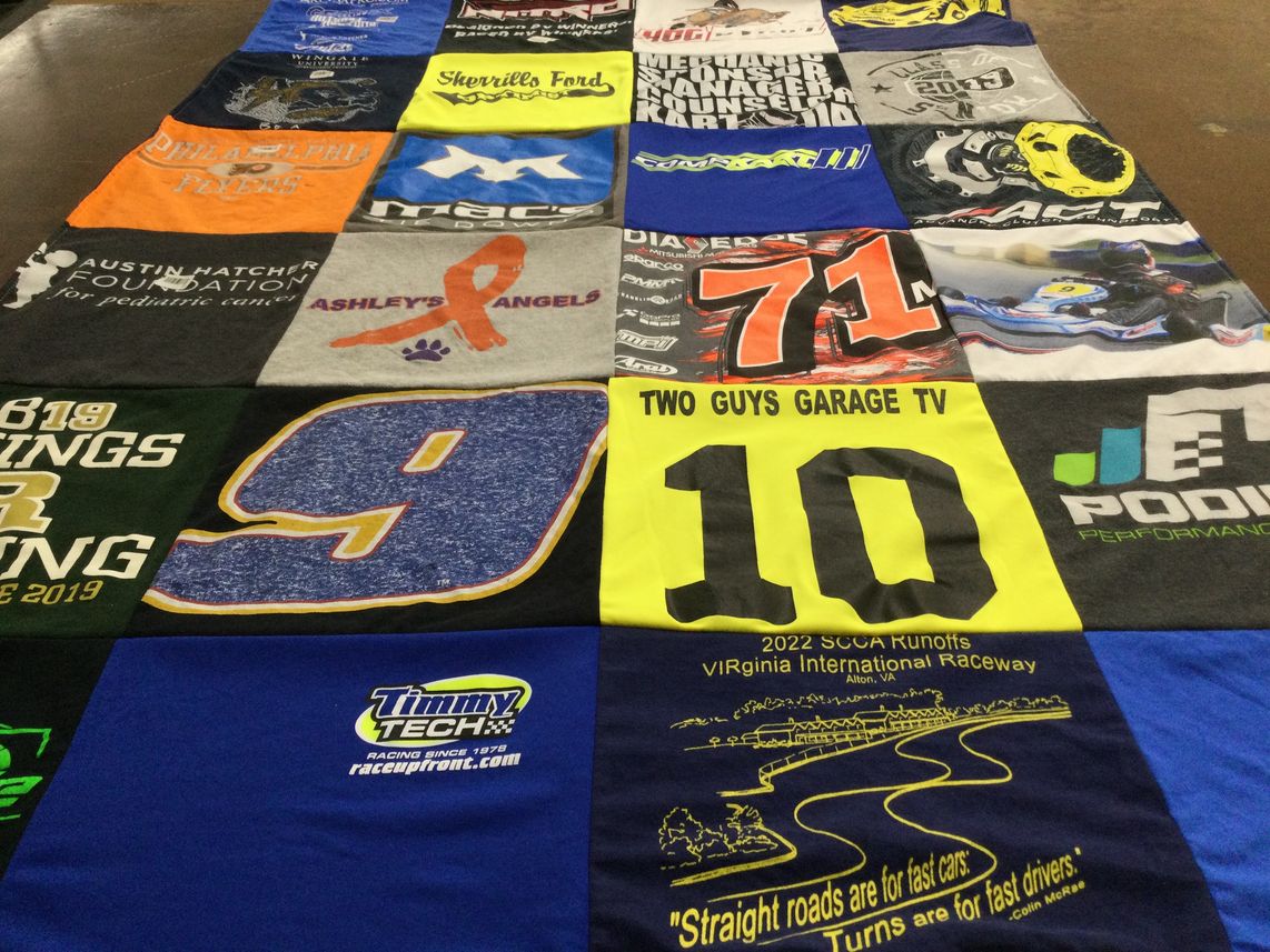 T-shirt quilt featuring philadelphia flyers by James from NC