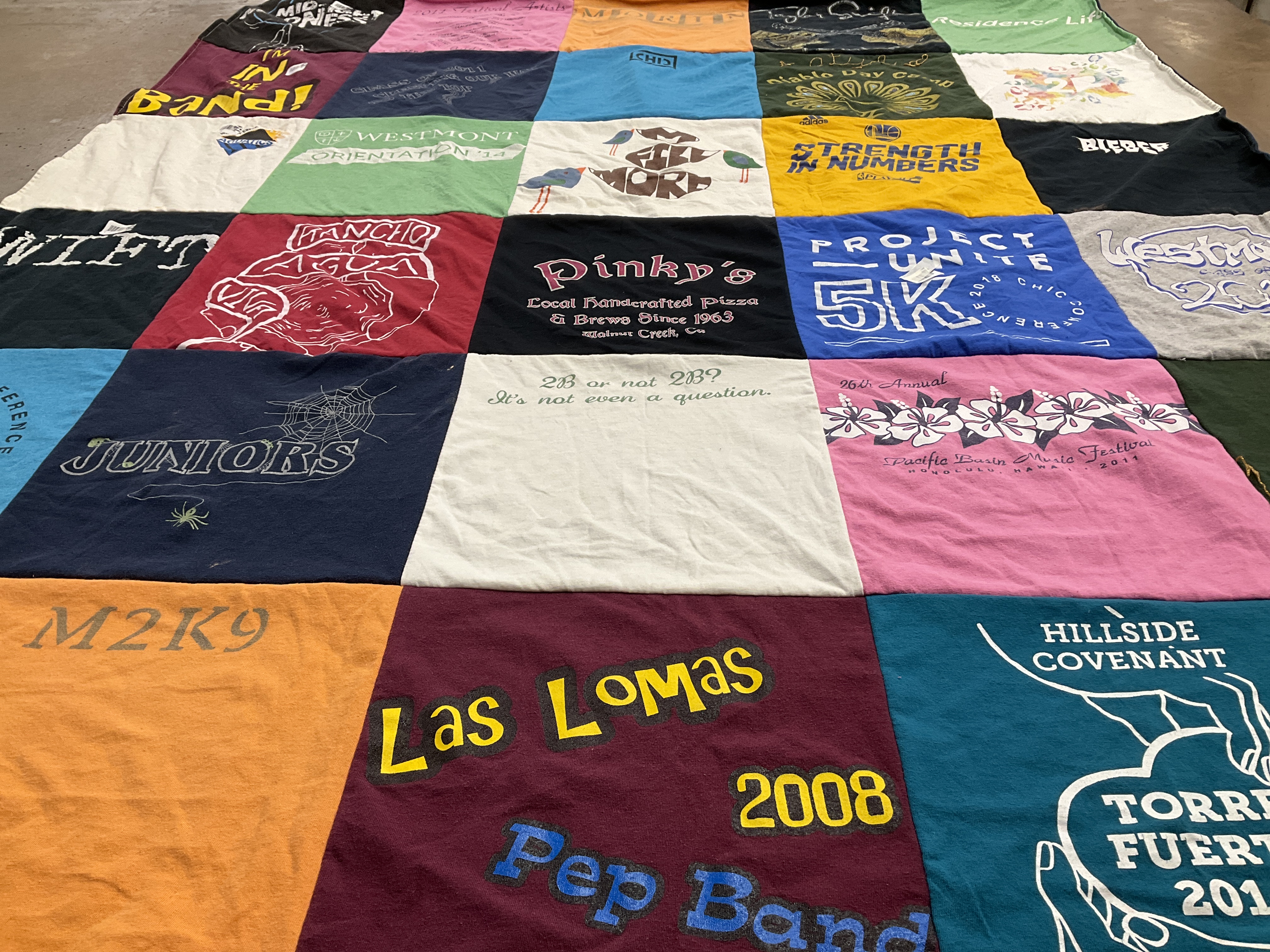 T-shirt quilt from westmont orientation by Lonna from CA