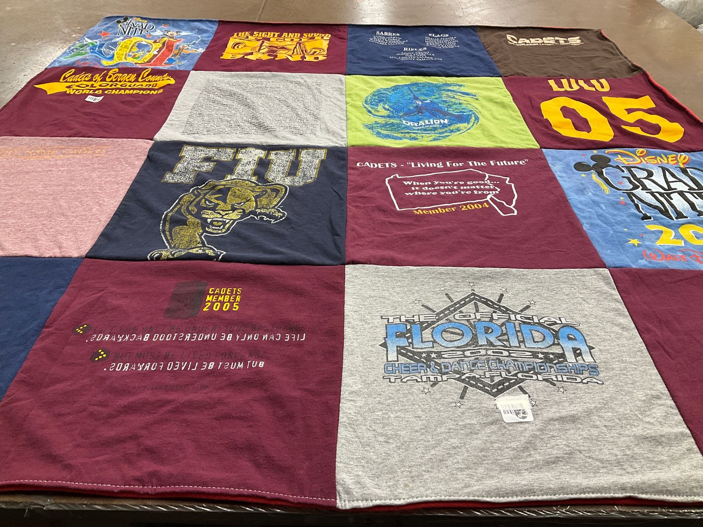 T-shirt quilt from florida international university by Luis from FL