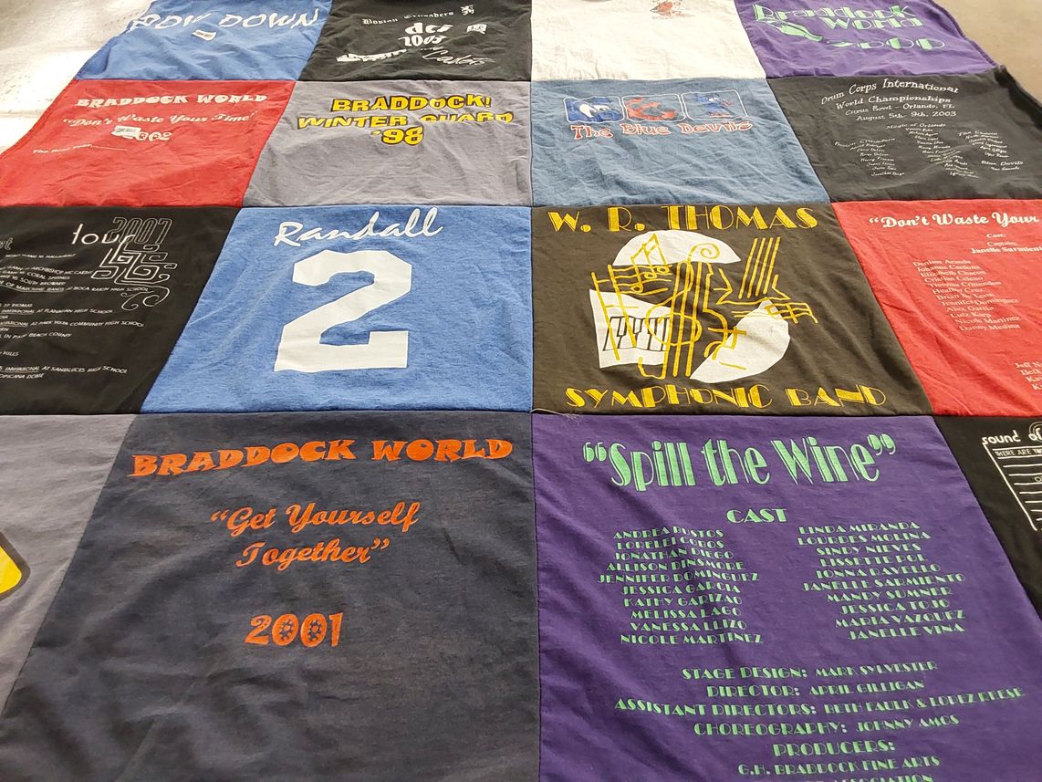 T-shirt quilt from w. r. thomas symphonic band by Luis from FL
