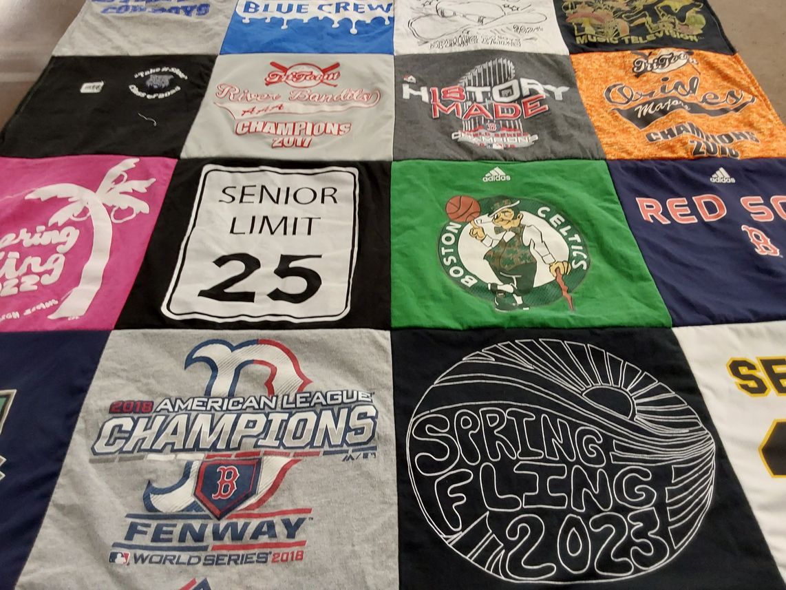 T-shirt quilt featuring boston celtics by Angelica from CT
