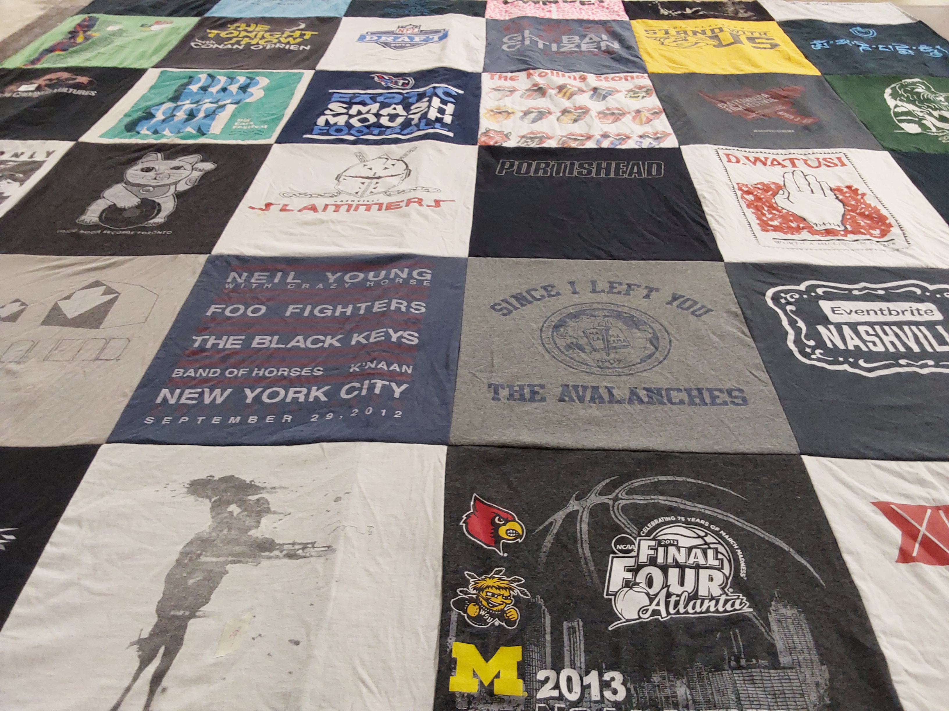 T-shirt quilt featuring university of louisville cardinals, wichita state university by Laura from TN
