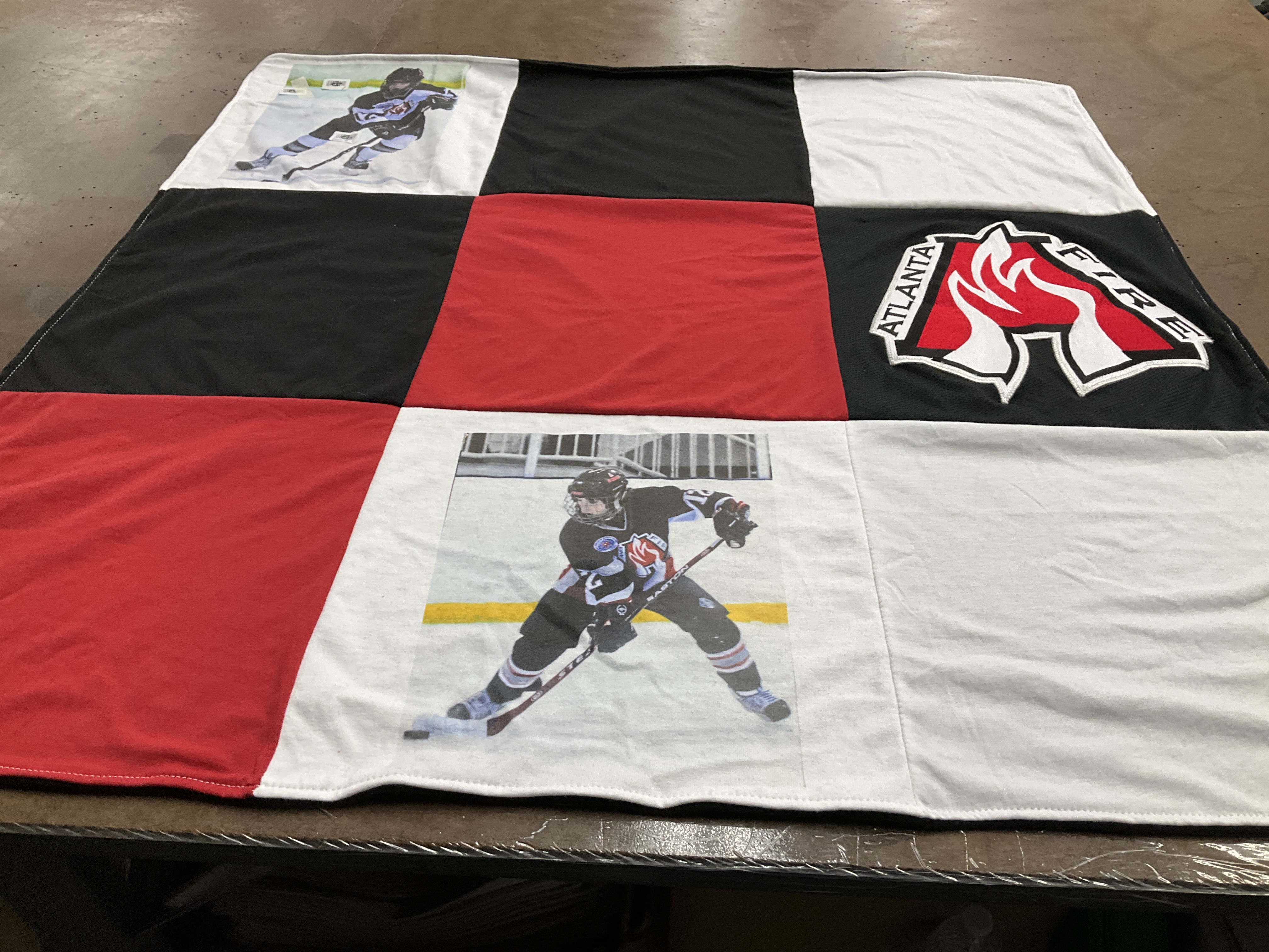 T-shirt quilt featuring atlanta fire by Katia from FL