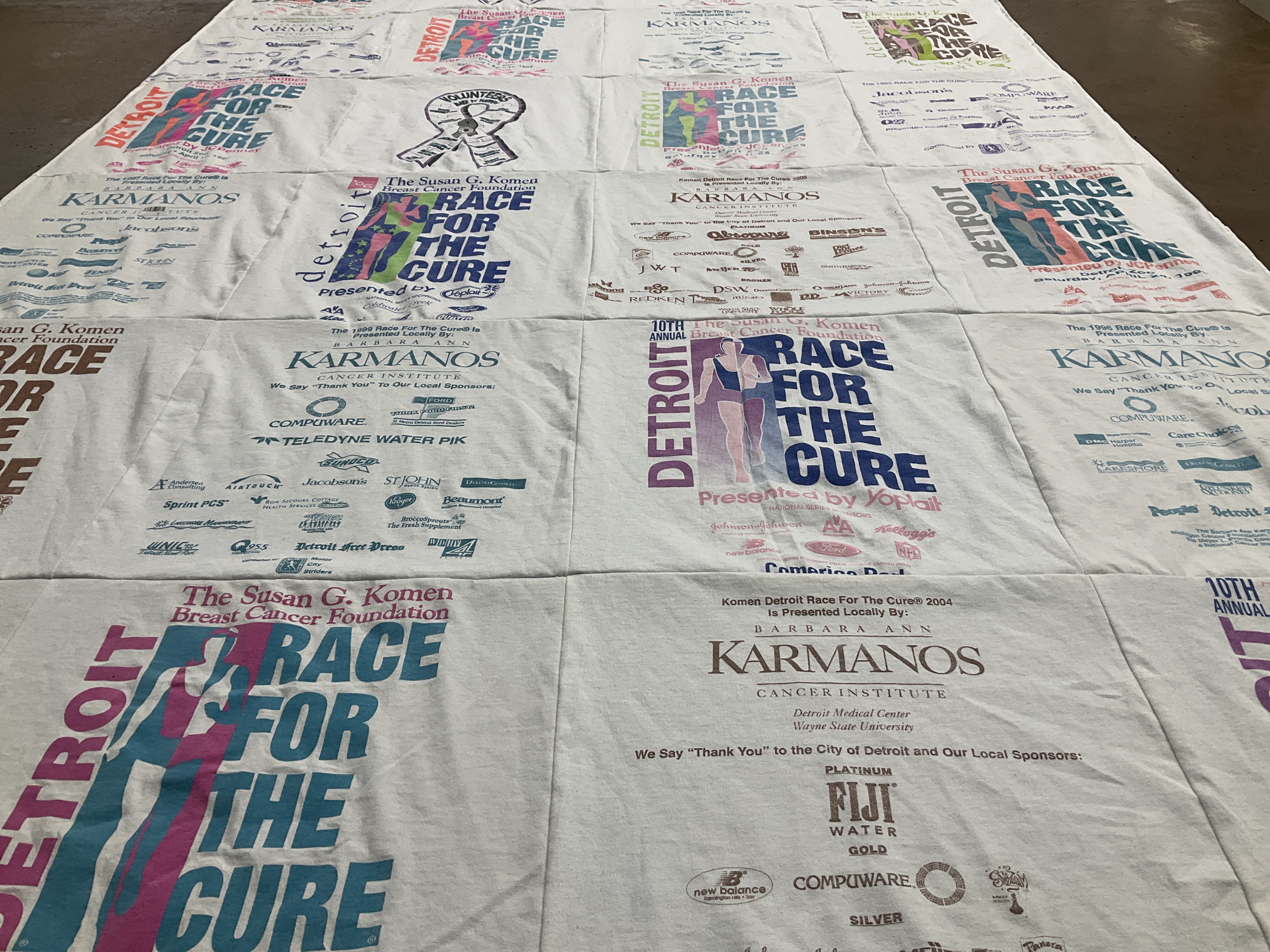 T-shirt quilt from wayne state university by Bobbie from MI