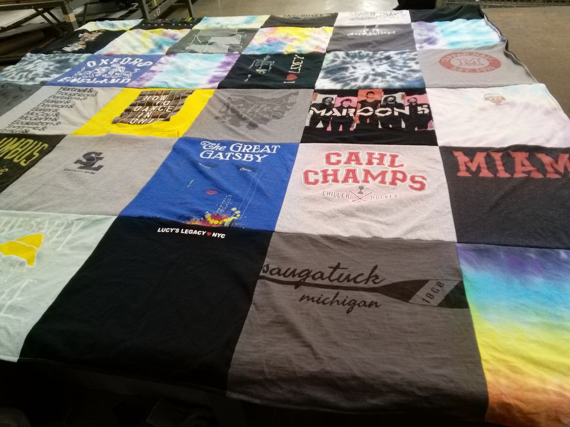 T-shirt quilt from harvard university by Laura from OH