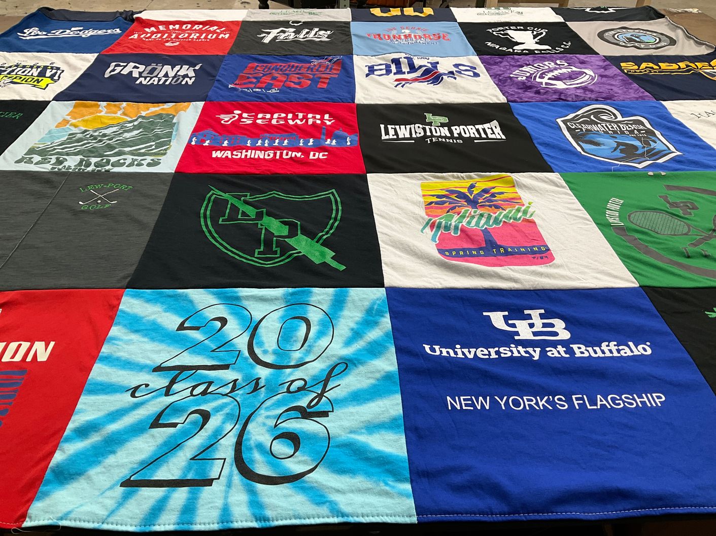 T-shirt quilt featuring lewisport tennis by Amy from NY