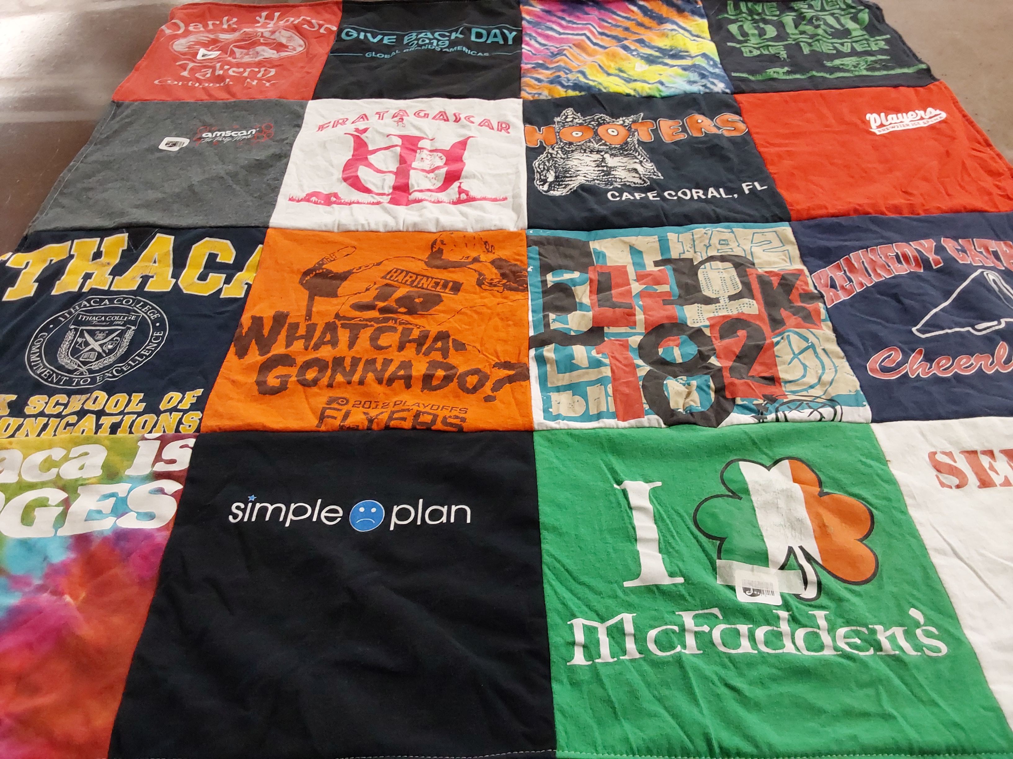 T-shirt quilt featuring frat, farenell by Will from NY