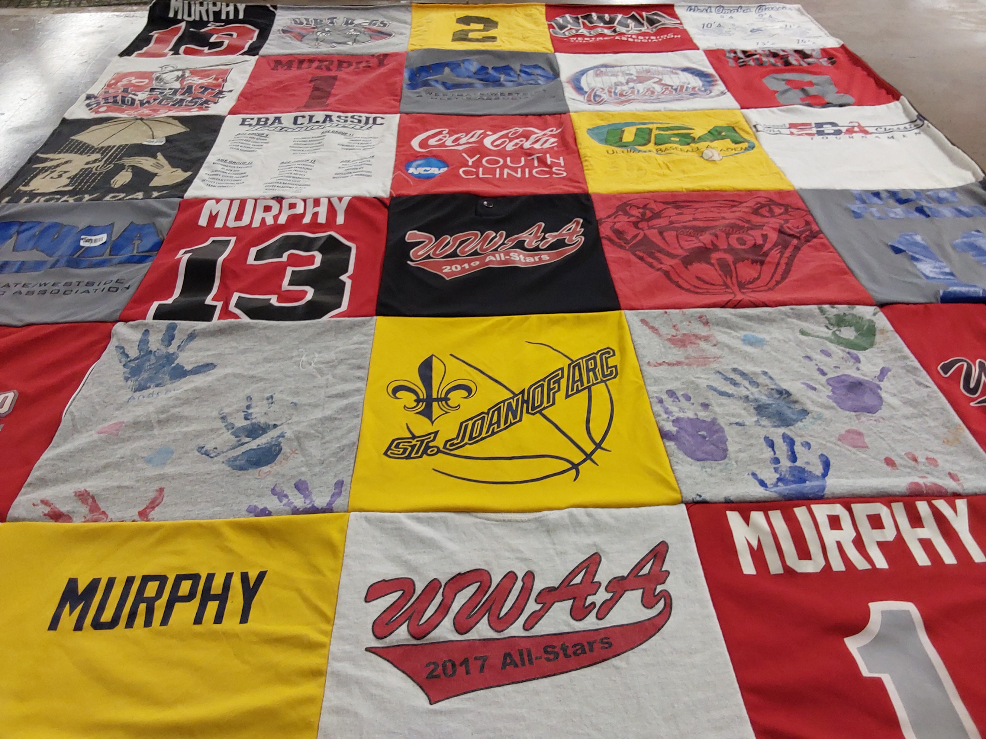 T-shirt quilt from st. joan of arc by Diana from NE