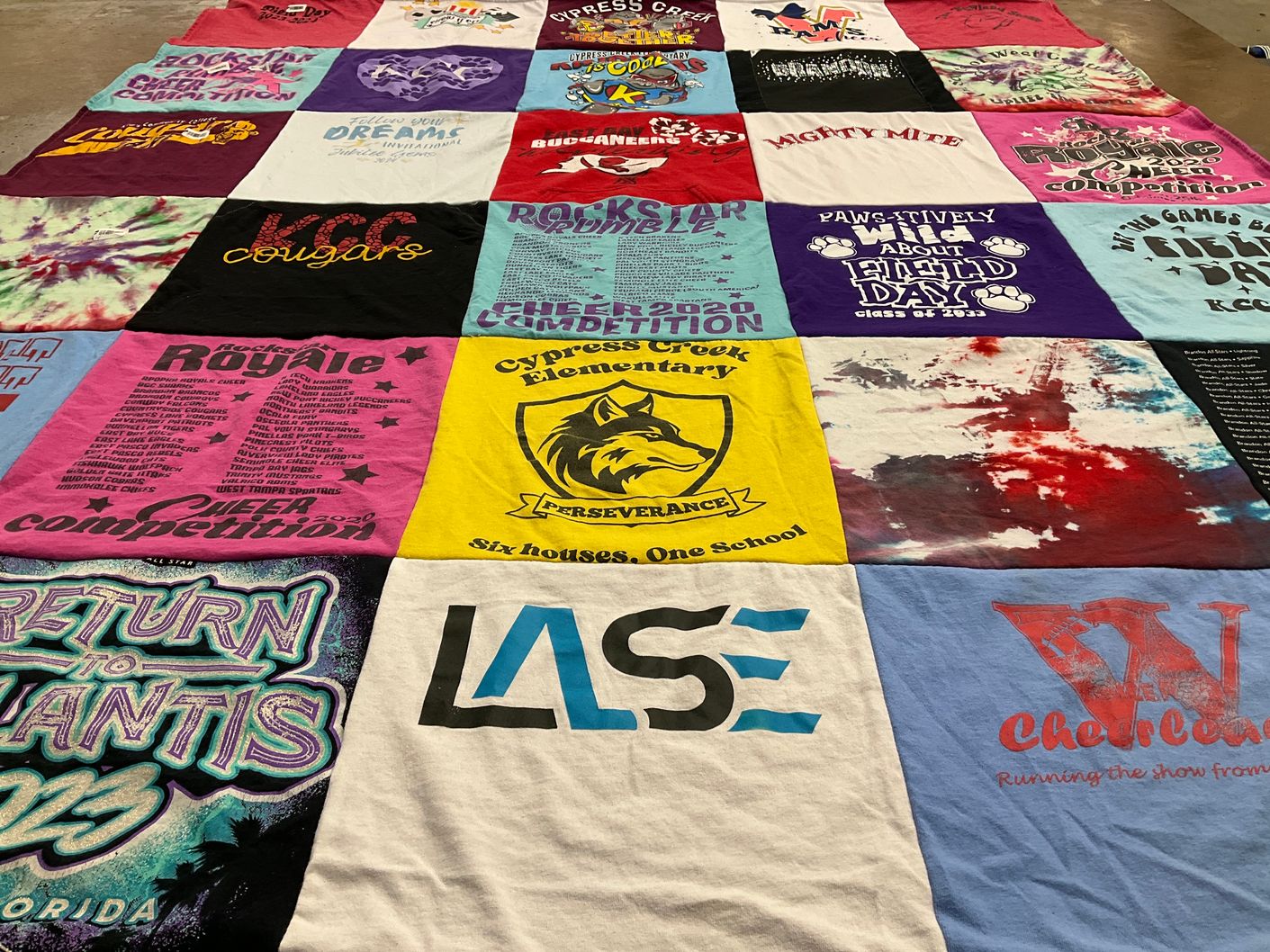 T-shirt quilt featuring kcc cougars by Annisa from FL